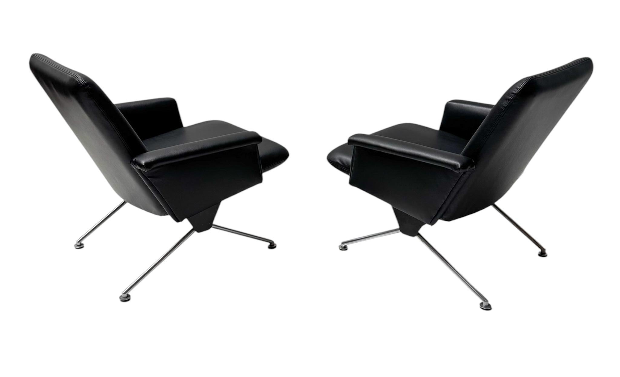 Metallo Sedie da salotto moderne di metà secolo n. 1432 di Andre Cordemeijer per Gispen, 1961 in vendita