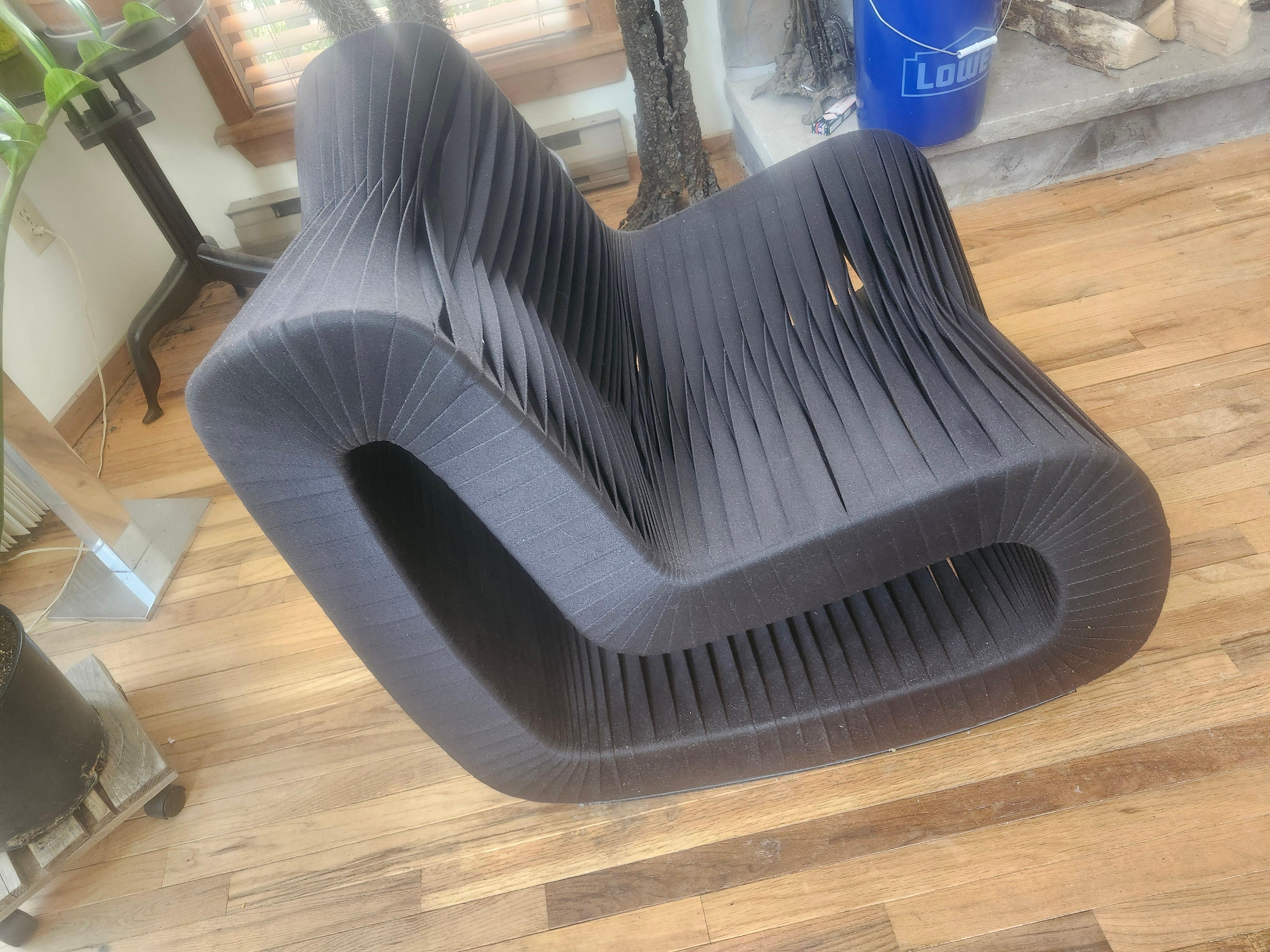 Mid Century Modern Lounge Chair Seat Belt Rockers by The Phillips Collection For Sale 2