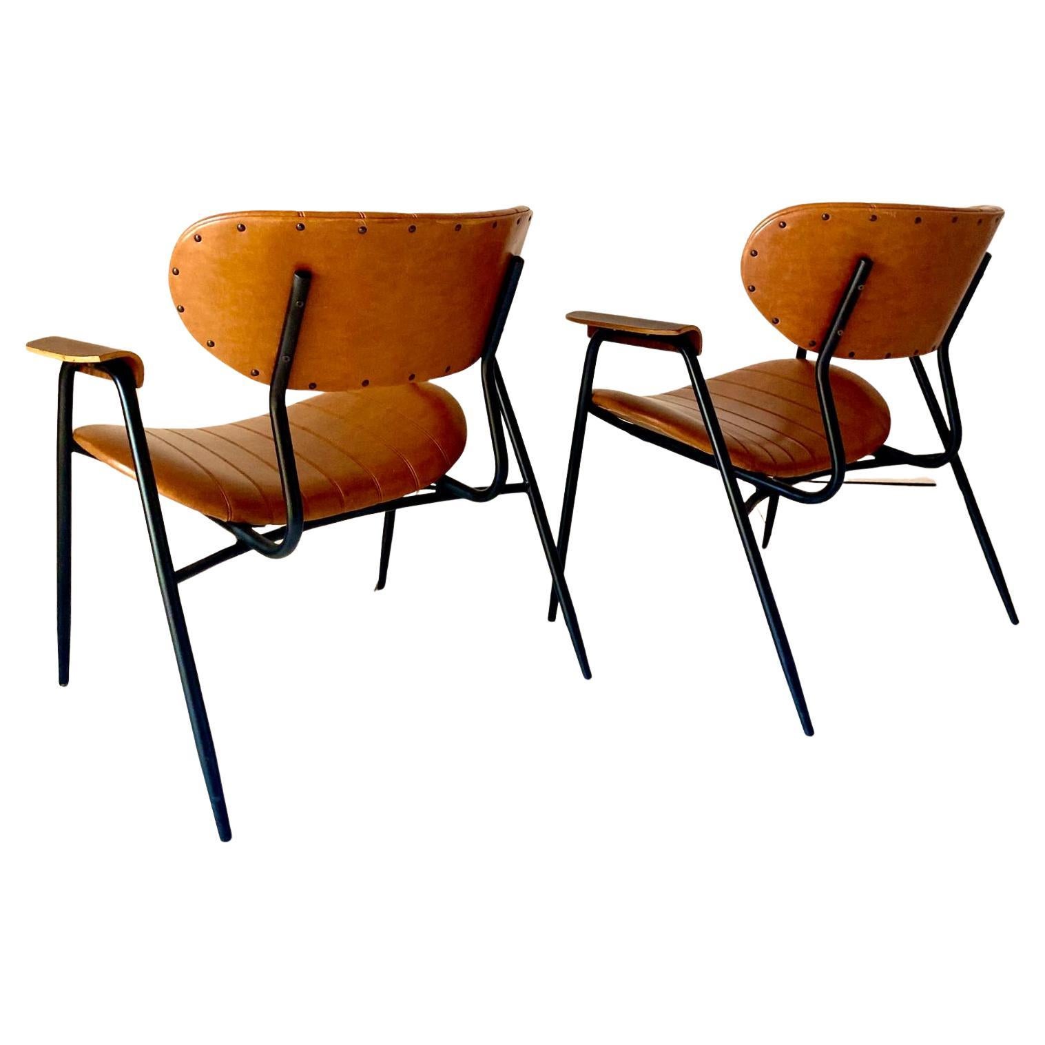 Moderne italienische Sessel, zweier-Set, Gastone Rinaldi, Italien 1960er Jahre (Italienisch) im Angebot