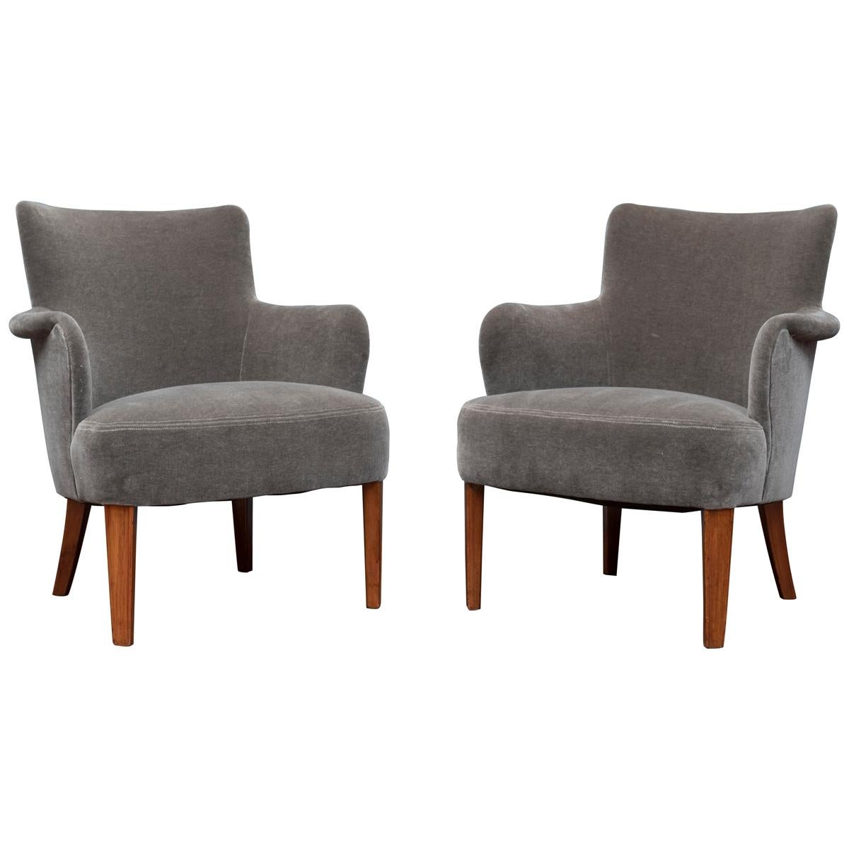 Mid-Century Modern Lounge Chairs, Swedish