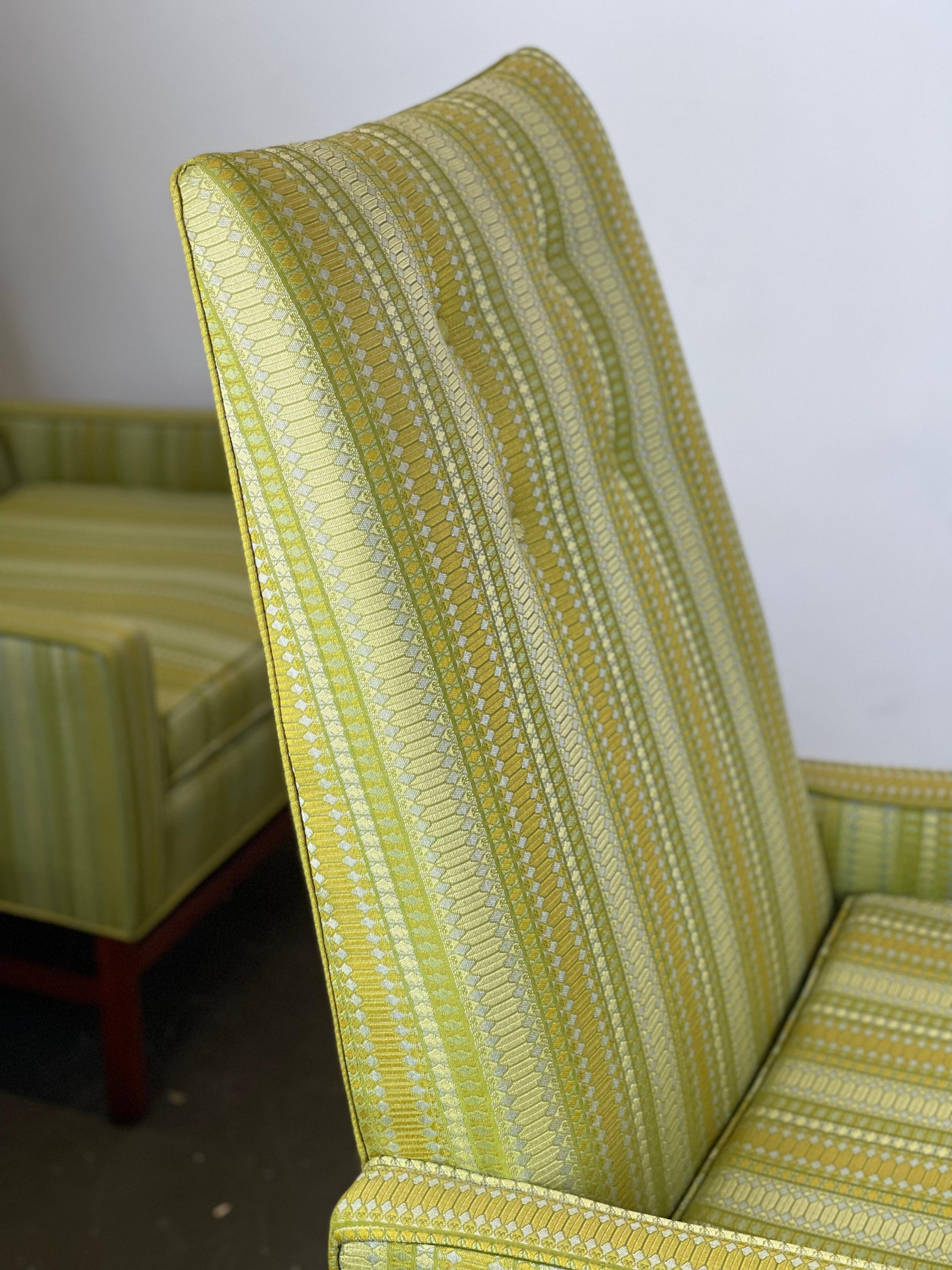 Throne Chairs in Alexander Girard Fabric by Edward Axel Roffman for B. Altman's  6