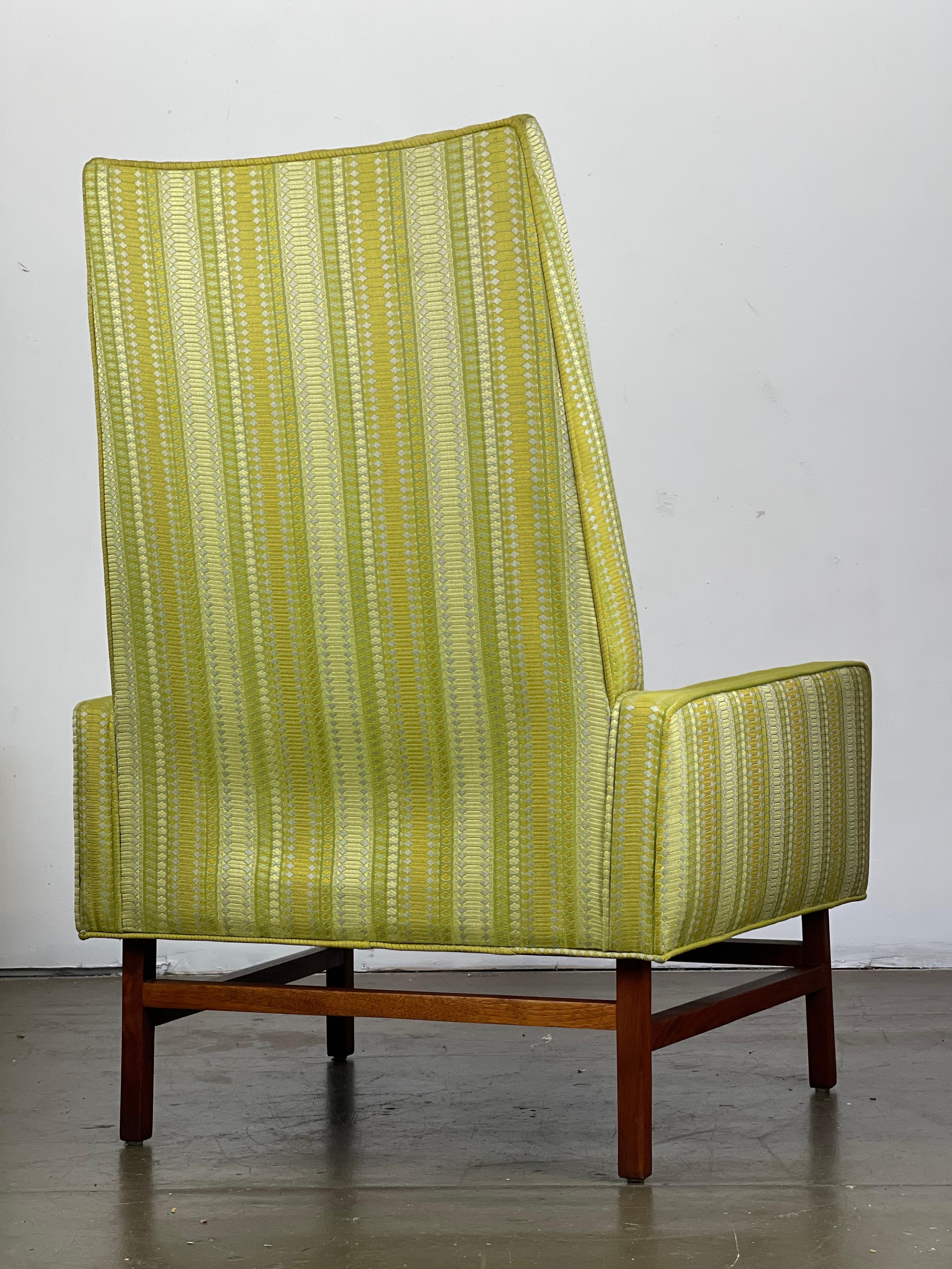 Mid-20th Century Throne Chairs in Alexander Girard Fabric by Edward Axel Roffman for B. Altman's 