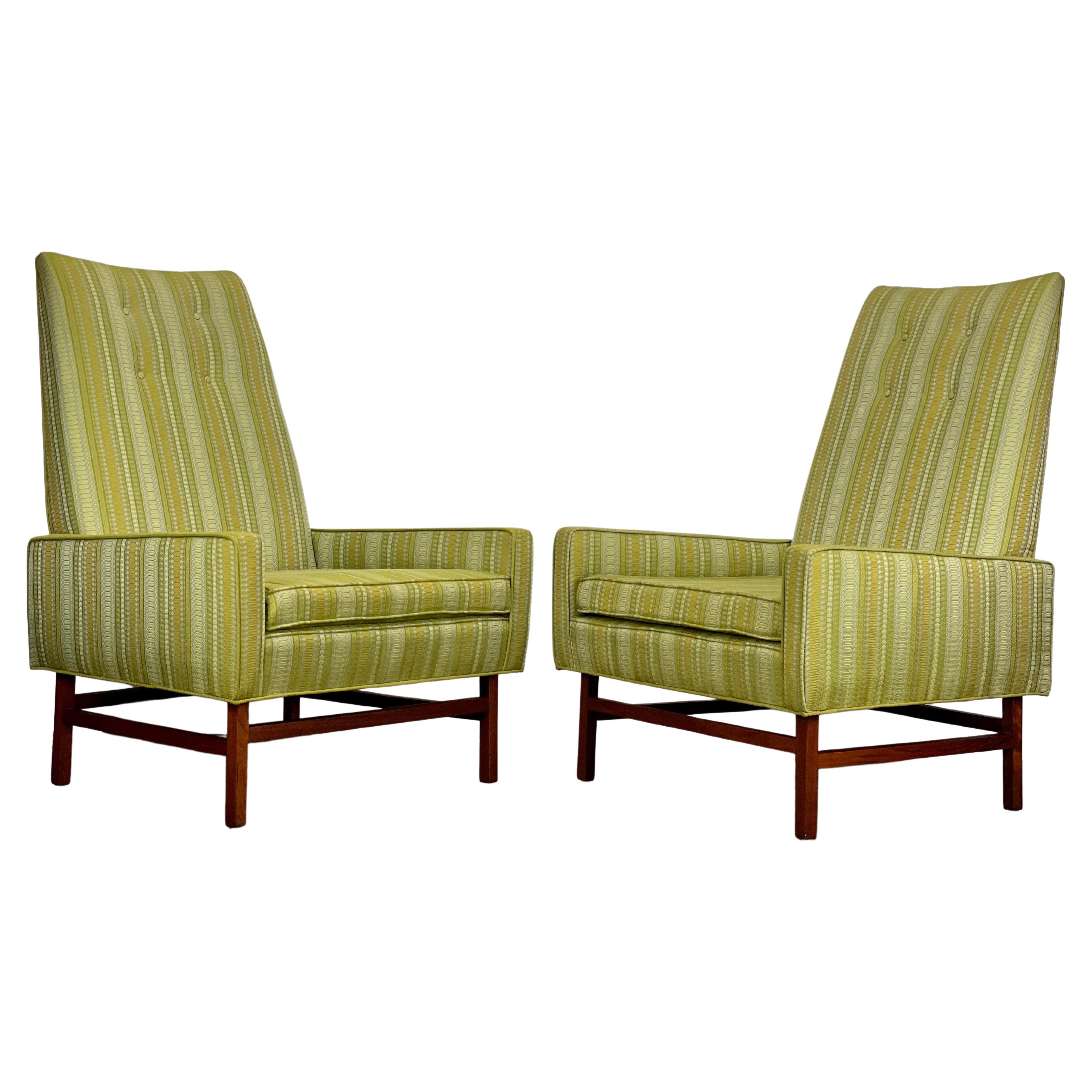 Throne Chairs in Alexander Girard Fabric by Edward Axel Roffman for B. Altman's 