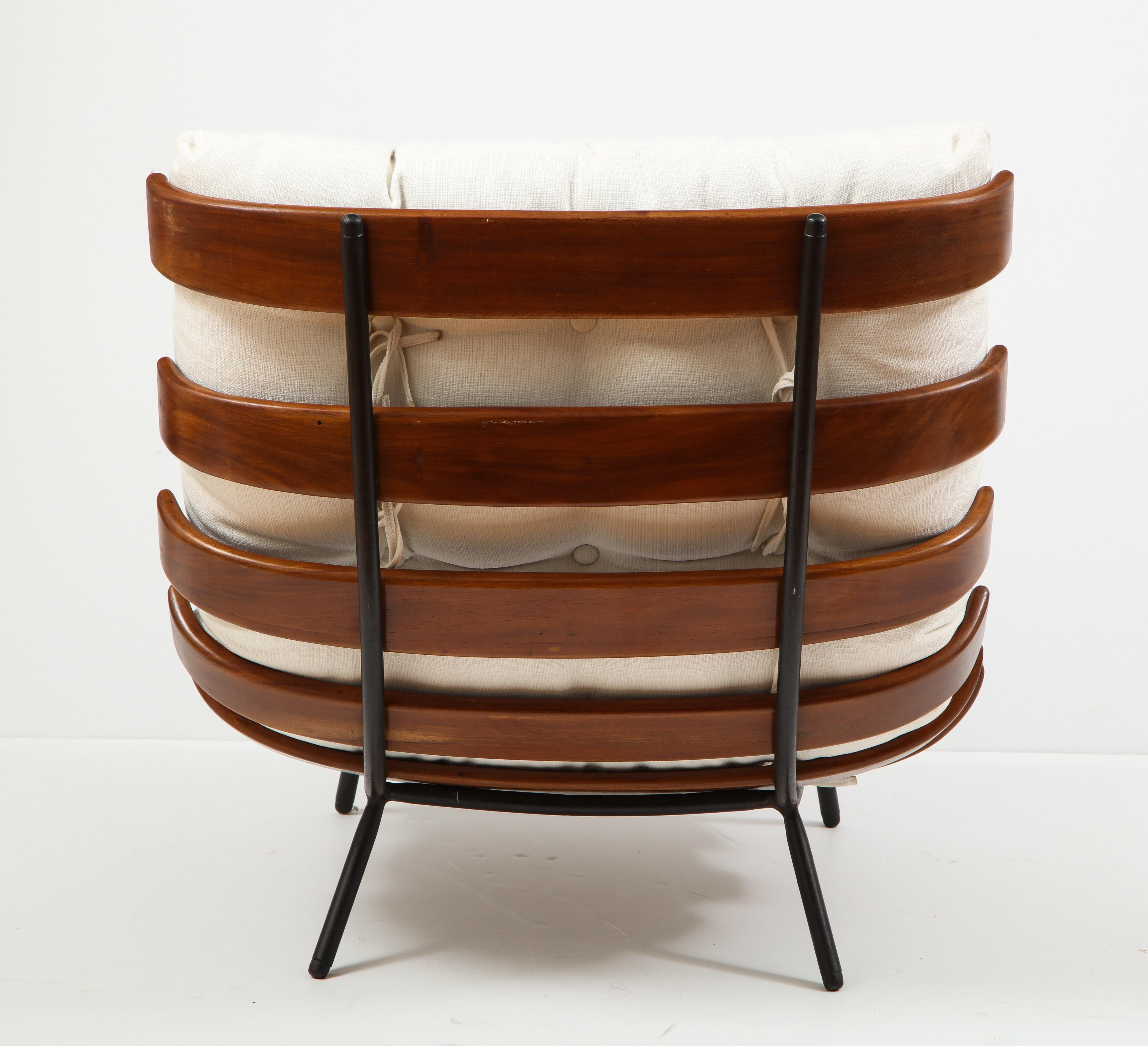 Mid-Century Modern Lounge Costela Chair with Ottoman Carlo Hauner Martin Eisler 6