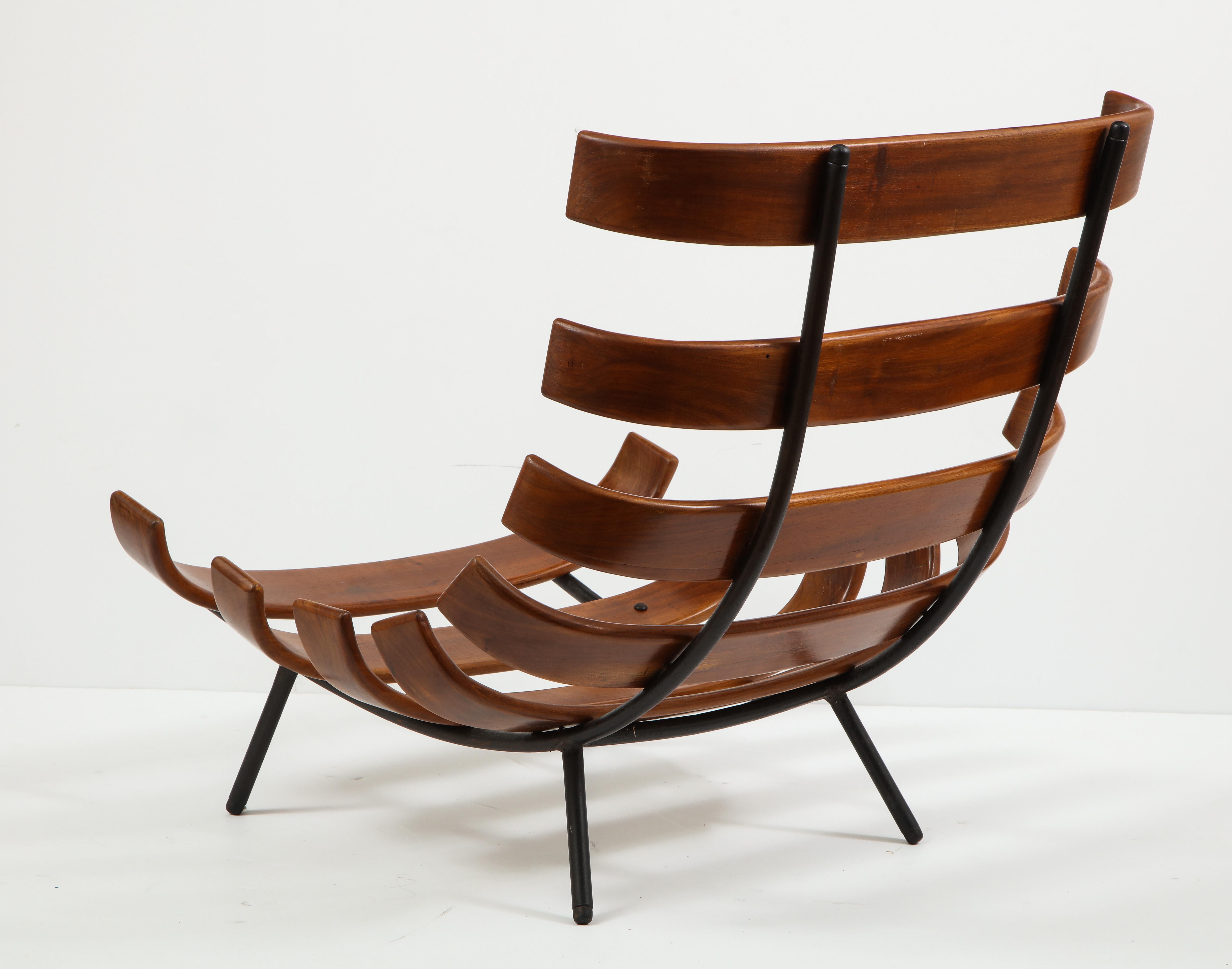 Mid-Century Modern Lounge Costela Chair with Ottoman Carlo Hauner Martin Eisler 7