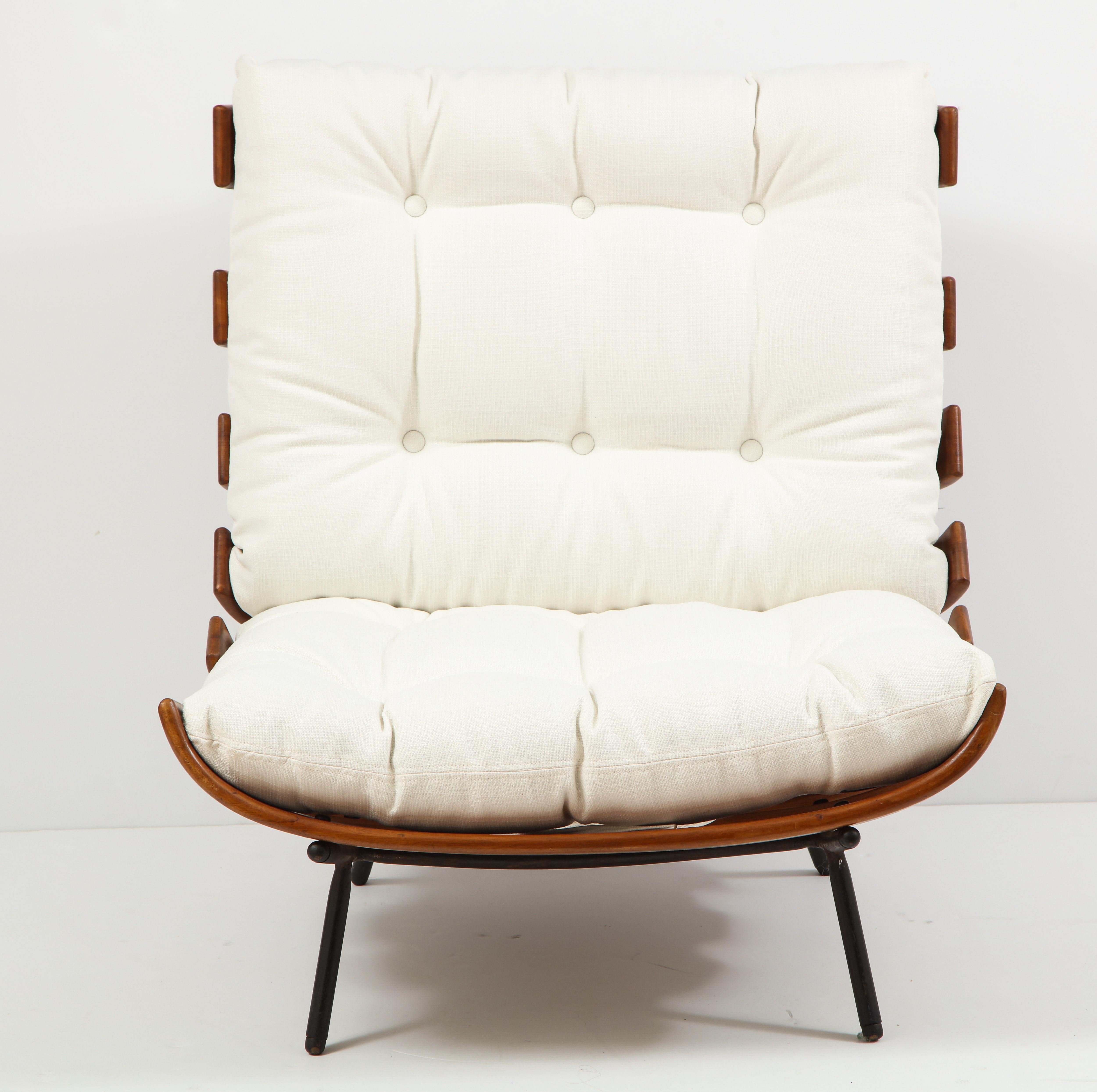 Mid-Century Modern Lounge Costela Chair with Ottoman Carlo Hauner Martin Eisler In Good Condition In Deerfield Beach, FL