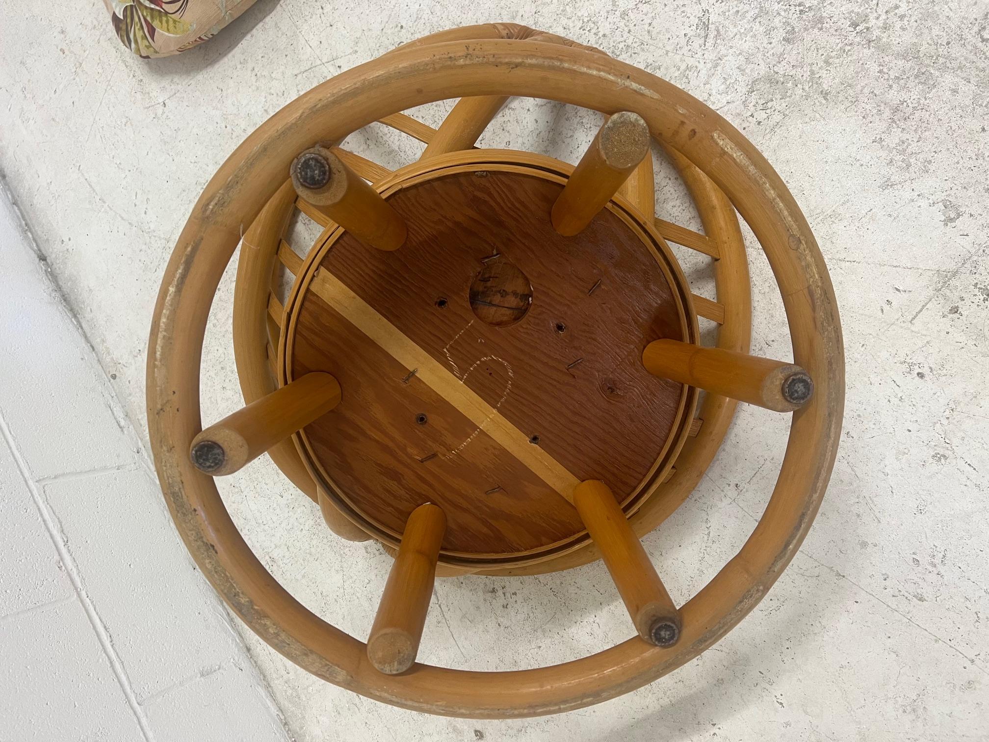 Mid Century Modern Lounge Hoop Chair Bamboo Rattan Beverly Hills Sun Room For Sale 5