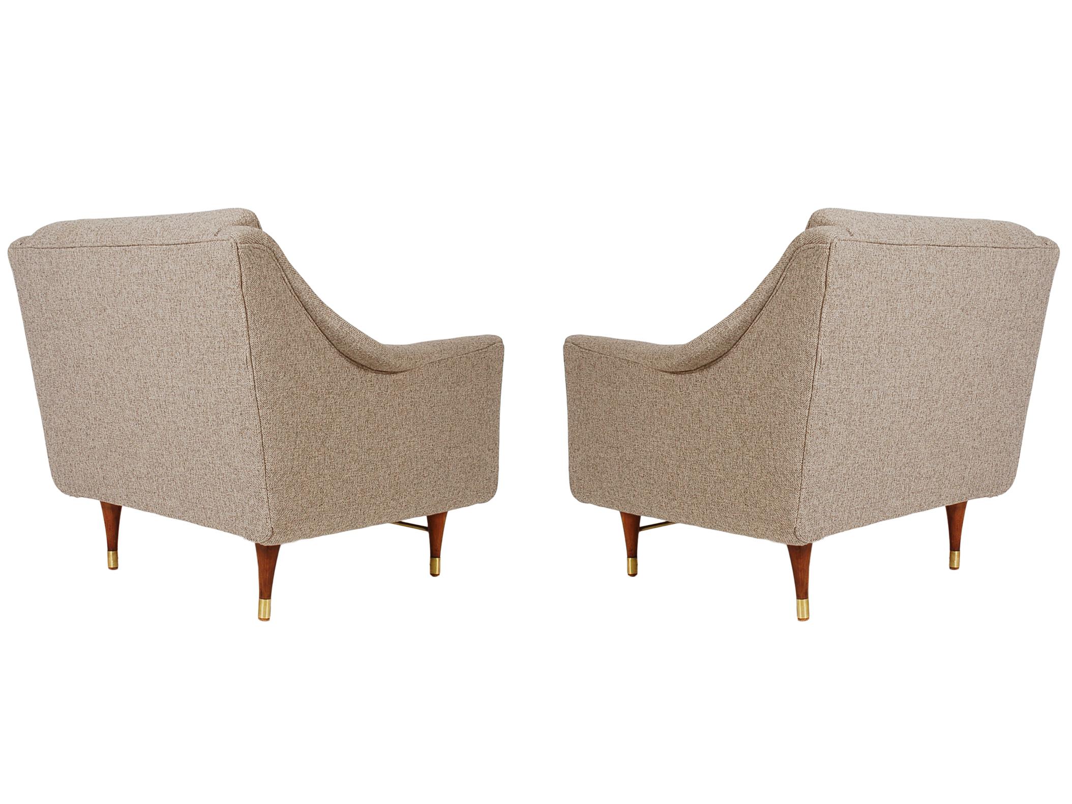 Mid-Century Modern Lounge or Club Chairs After Edward Wormley for Dunbar 6