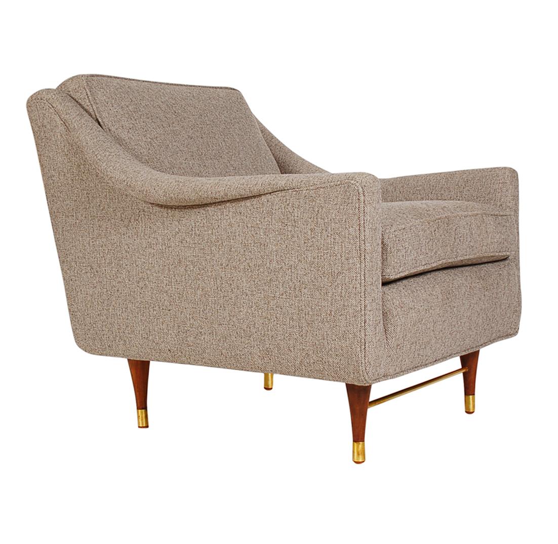 American Mid-Century Modern Lounge or Club Chairs After Edward Wormley for Dunbar