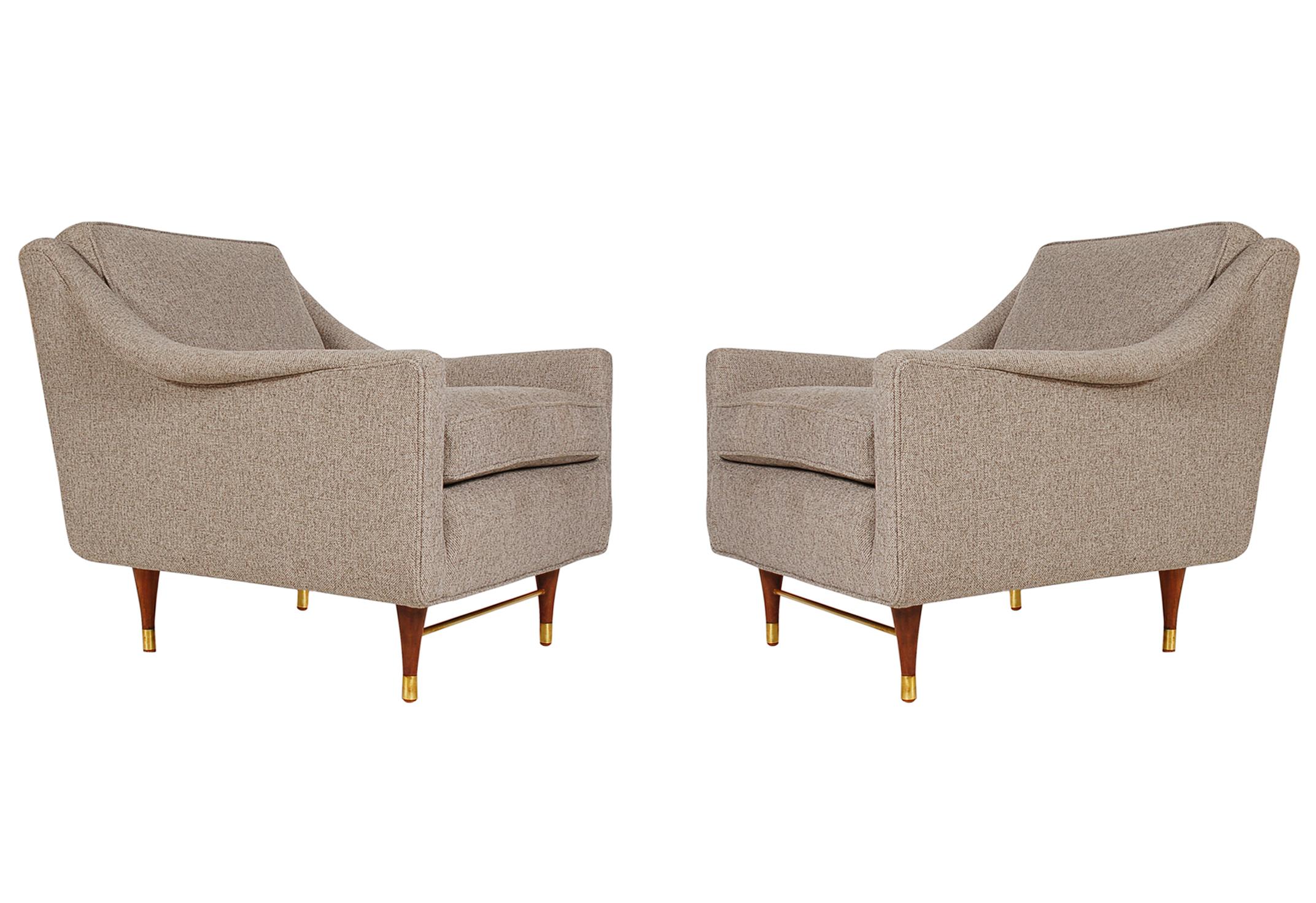 Mid-Century Modern Lounge or Club Chairs After Edward Wormley for Dunbar 3