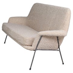 Mid-Century Modern Lounge Sofa in Teddy Fabric, The Netherlands, 1960s