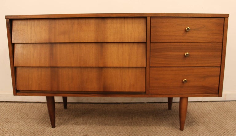 Mid Century Modern Louvre Front Credenza At 1stdibs