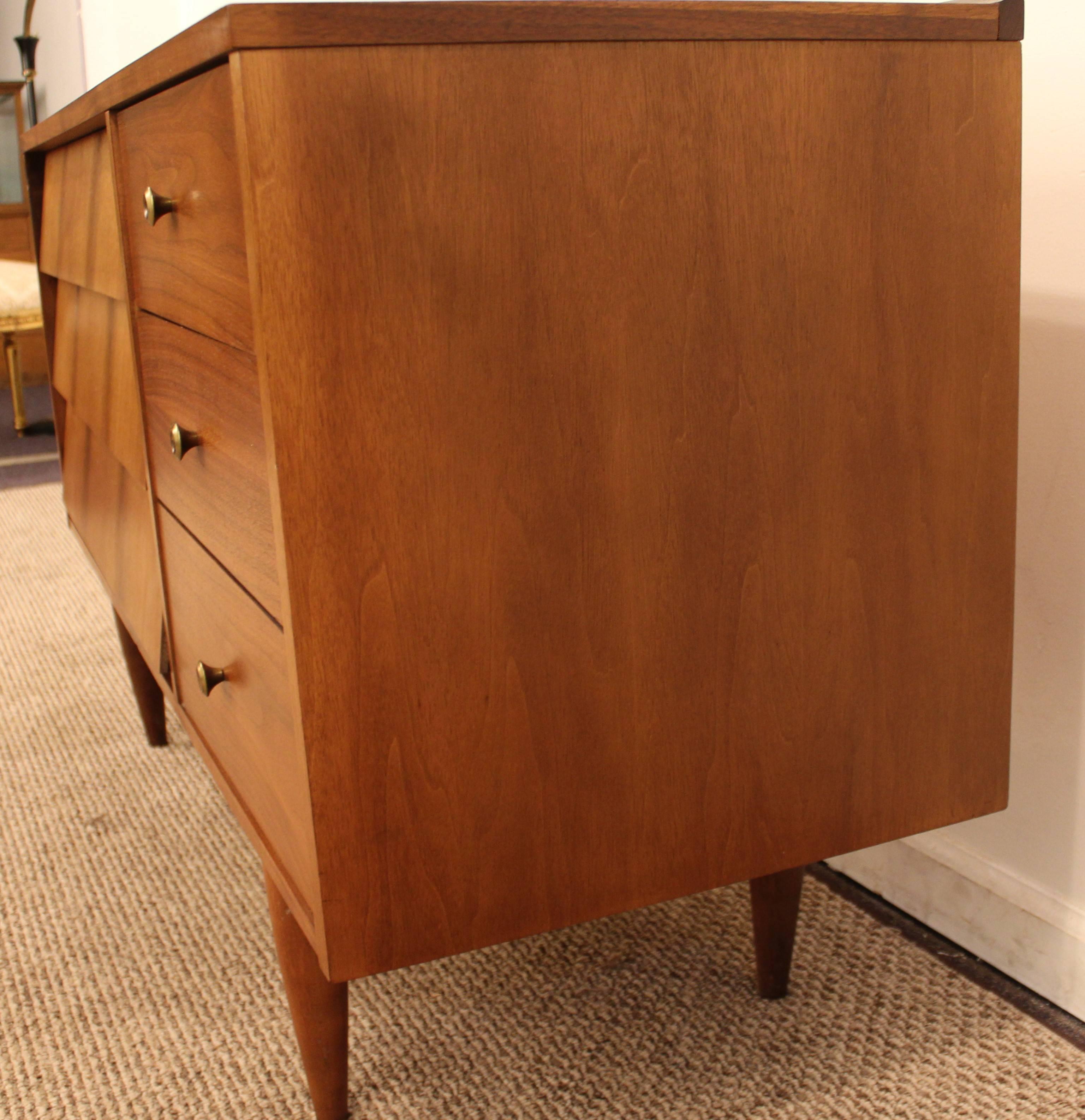 Mid-20th Century Mid-Century Modern Louvre-Front Credenza