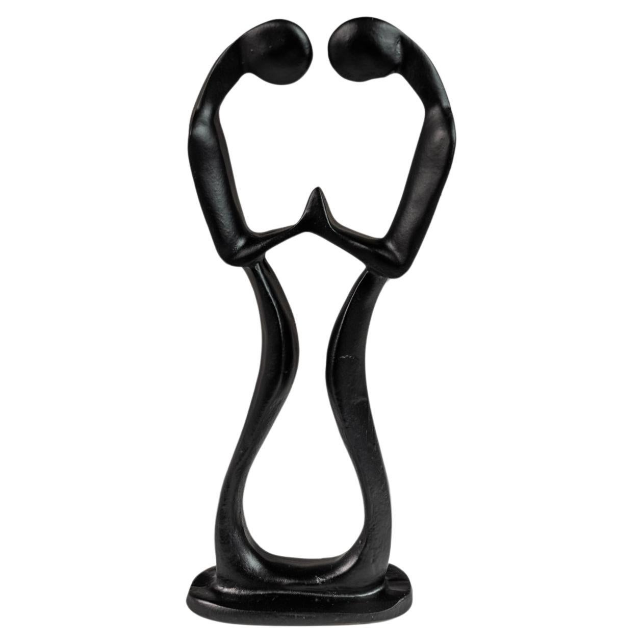 Scultura "Lovers" di metà secolo in pietra ollare massiccia, USA, anni '70 circa in vendita