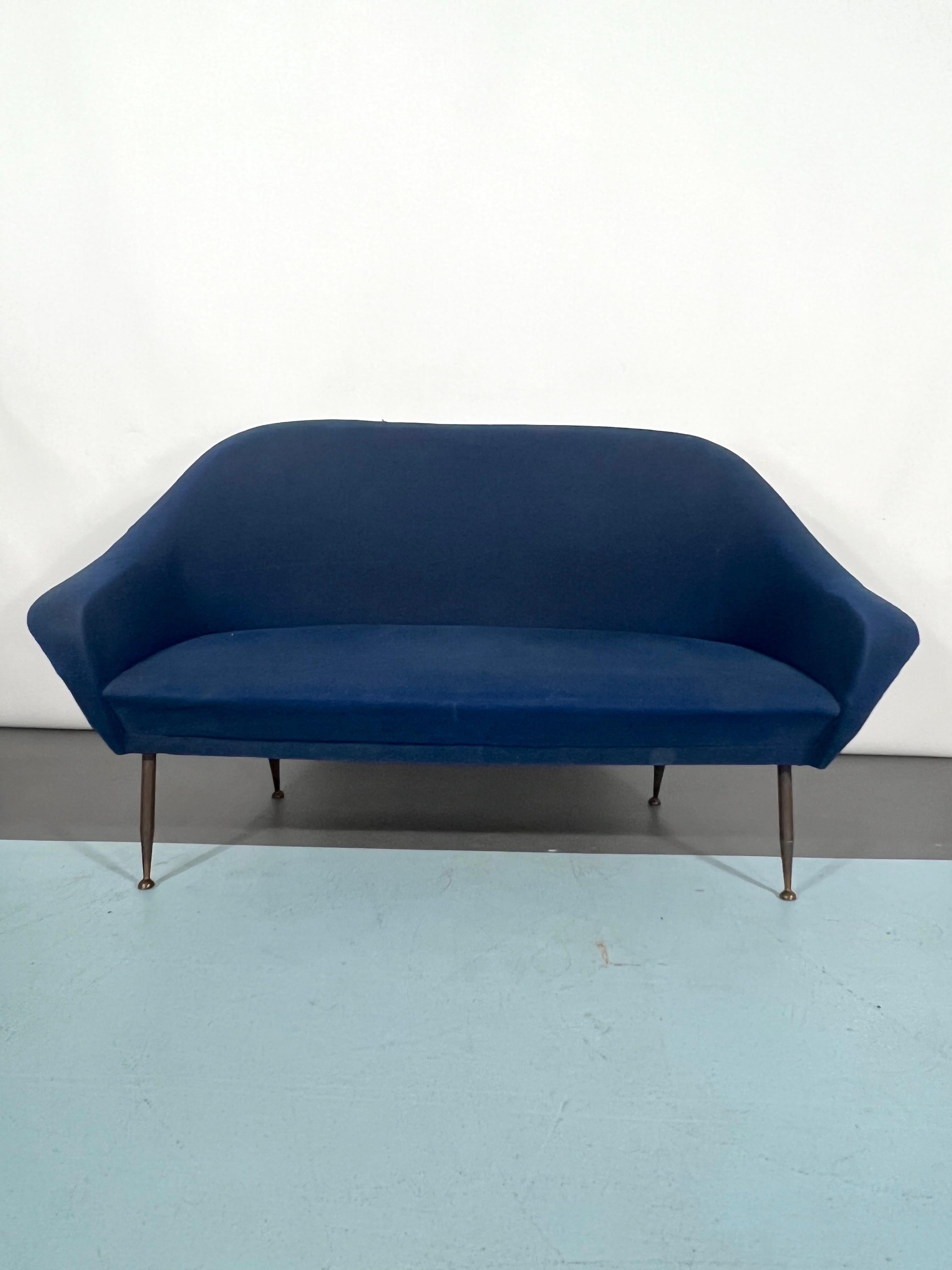 Mid-Century Modern Loveseat and Armchairs by Gastone Rinaldi from 50s For Sale 4
