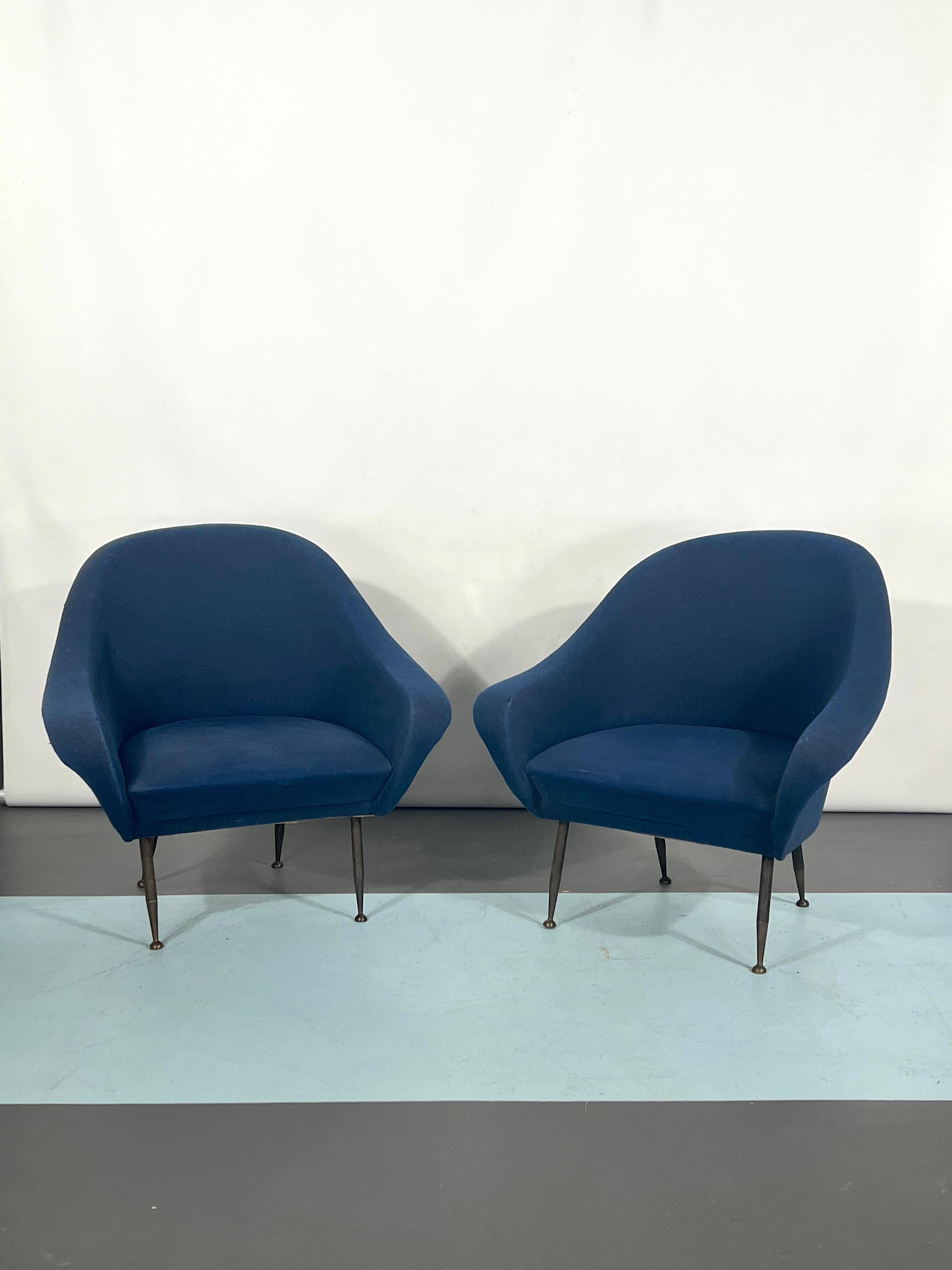 Fauteuils et fauteuils modernes du milieu du siècle dernier de Gastone Rinaldi des années 50 en vente 7