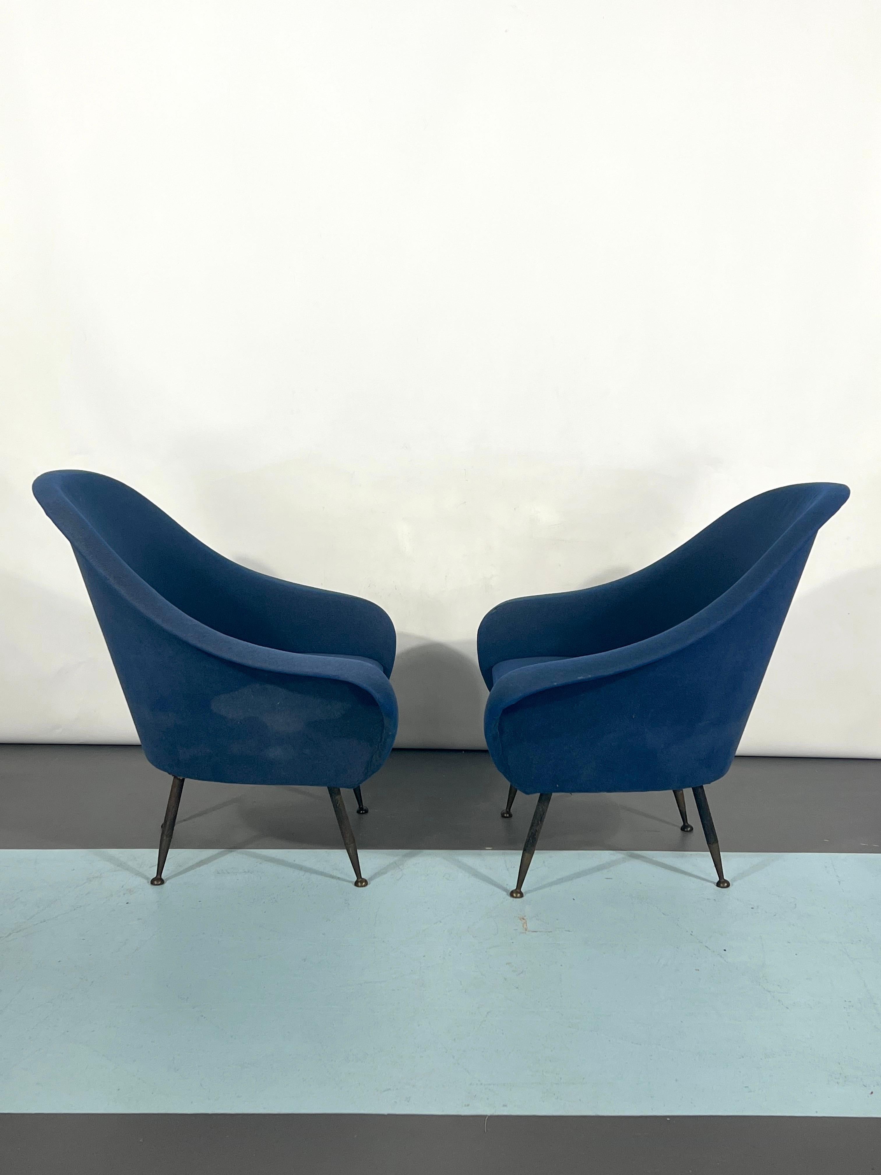 Fauteuils et fauteuils modernes du milieu du siècle dernier de Gastone Rinaldi des années 50 en vente 10