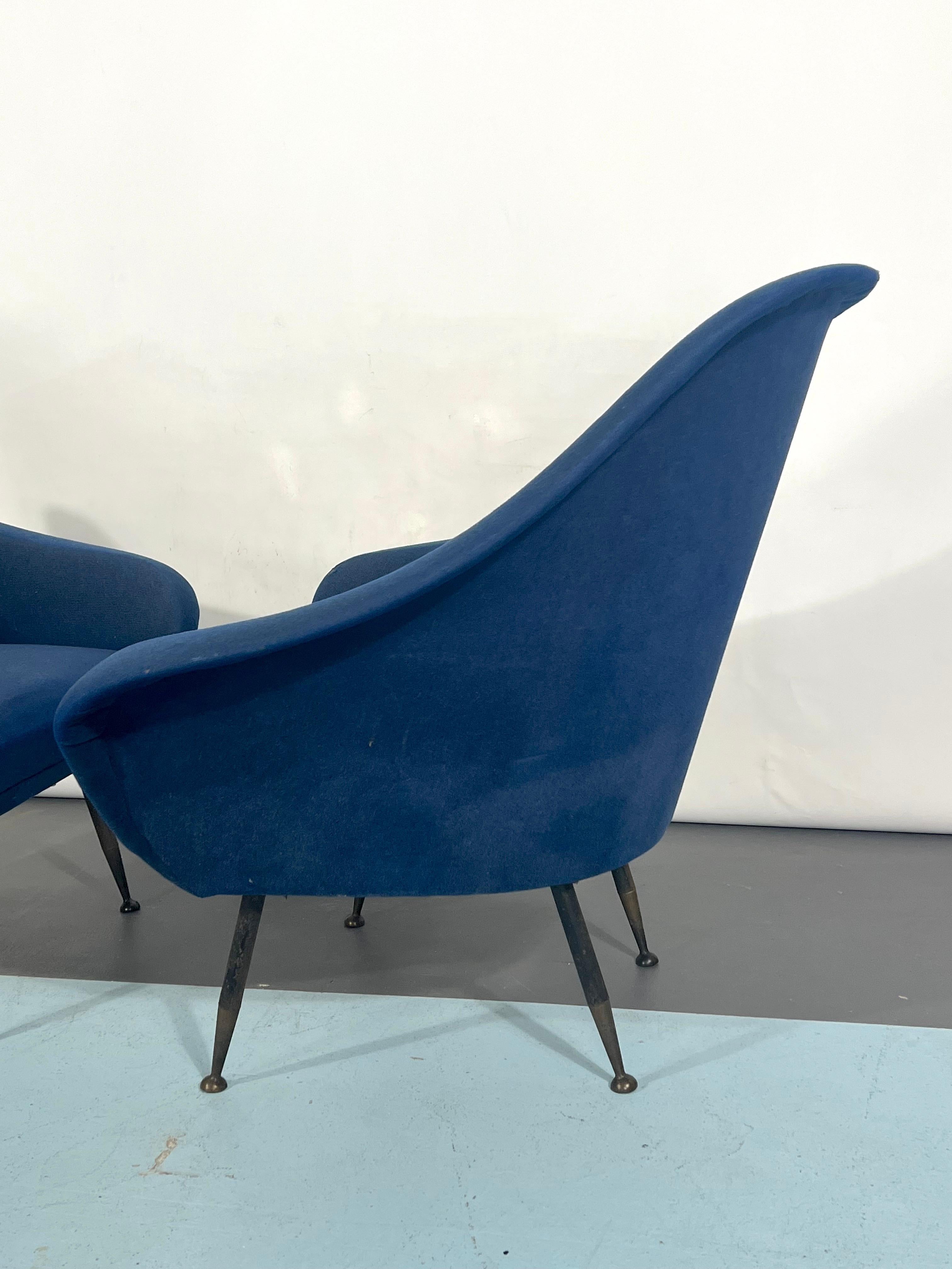Mid-Century Modern Loveseat und Sessel von Gastone Rinaldi aus den 50er Jahren im Angebot 11