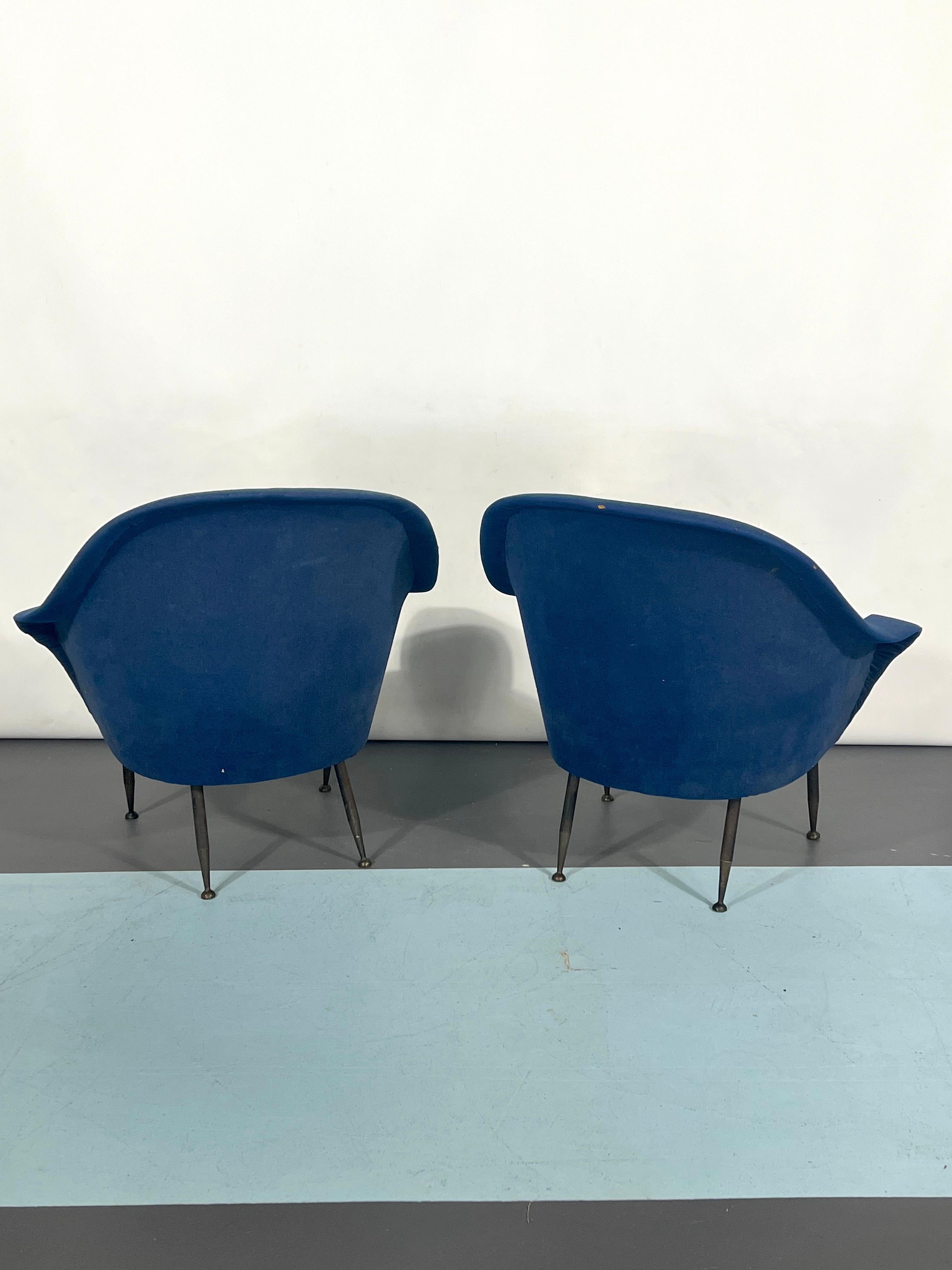 Loveseat y sillones modernos de mediados de siglo de Gastone Rinaldi de los años 50 en venta 12