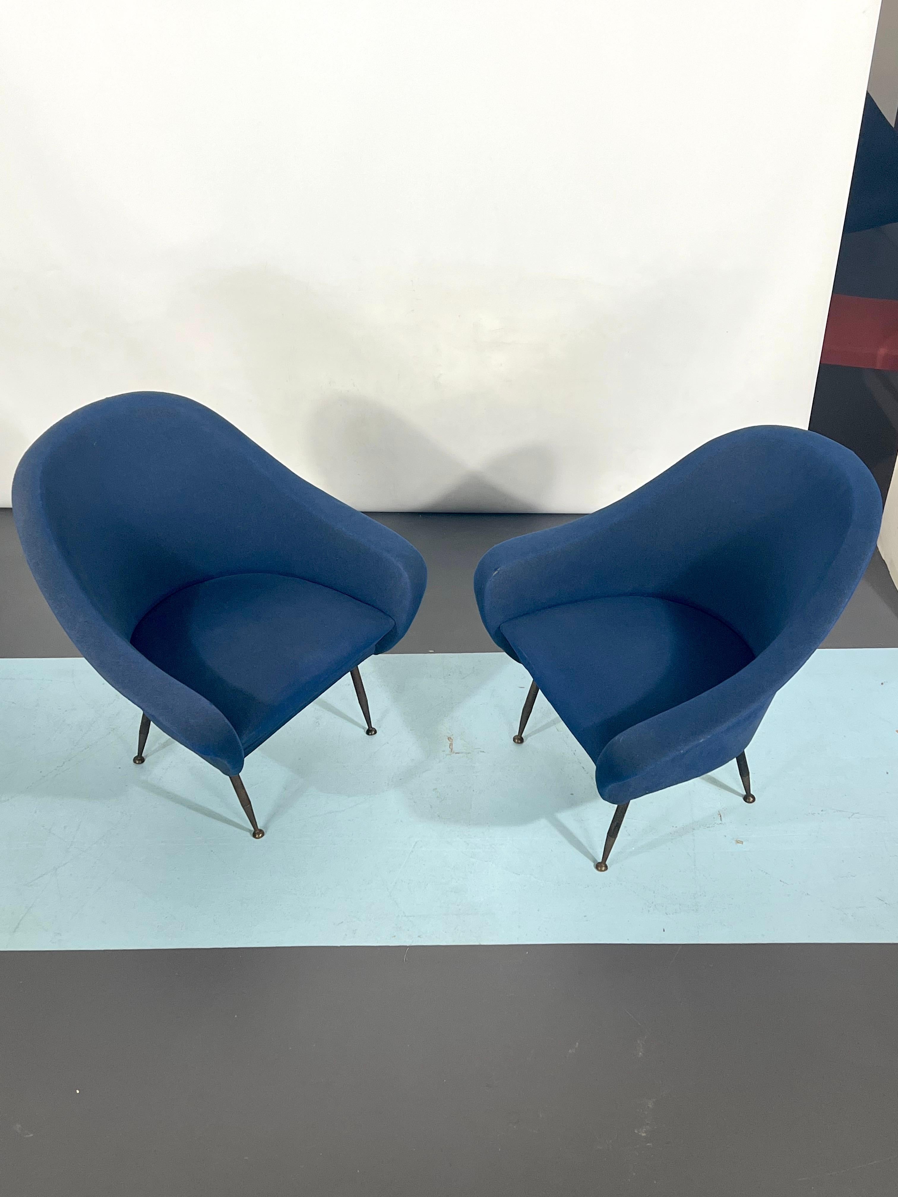 Loveseat y sillones modernos de mediados de siglo de Gastone Rinaldi de los años 50 en venta 13