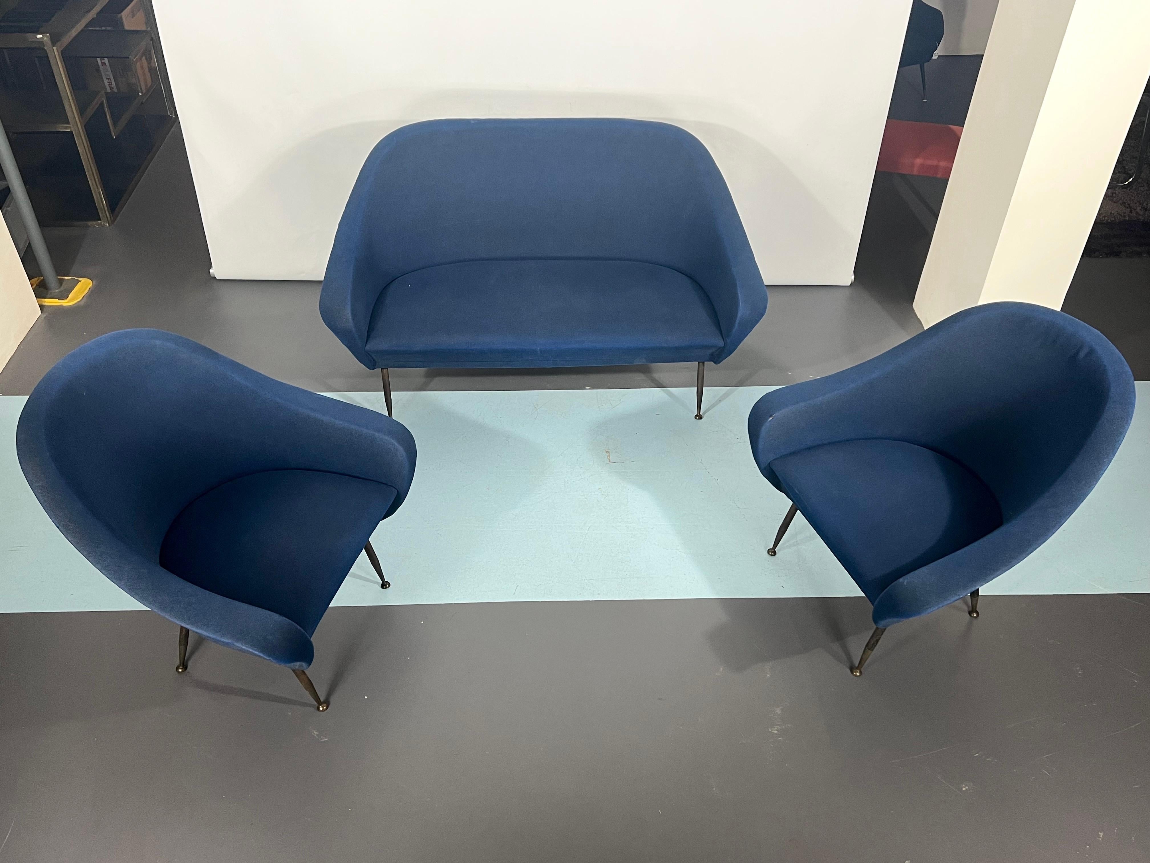 20ième siècle Fauteuils et fauteuils modernes du milieu du siècle dernier de Gastone Rinaldi des années 50 en vente