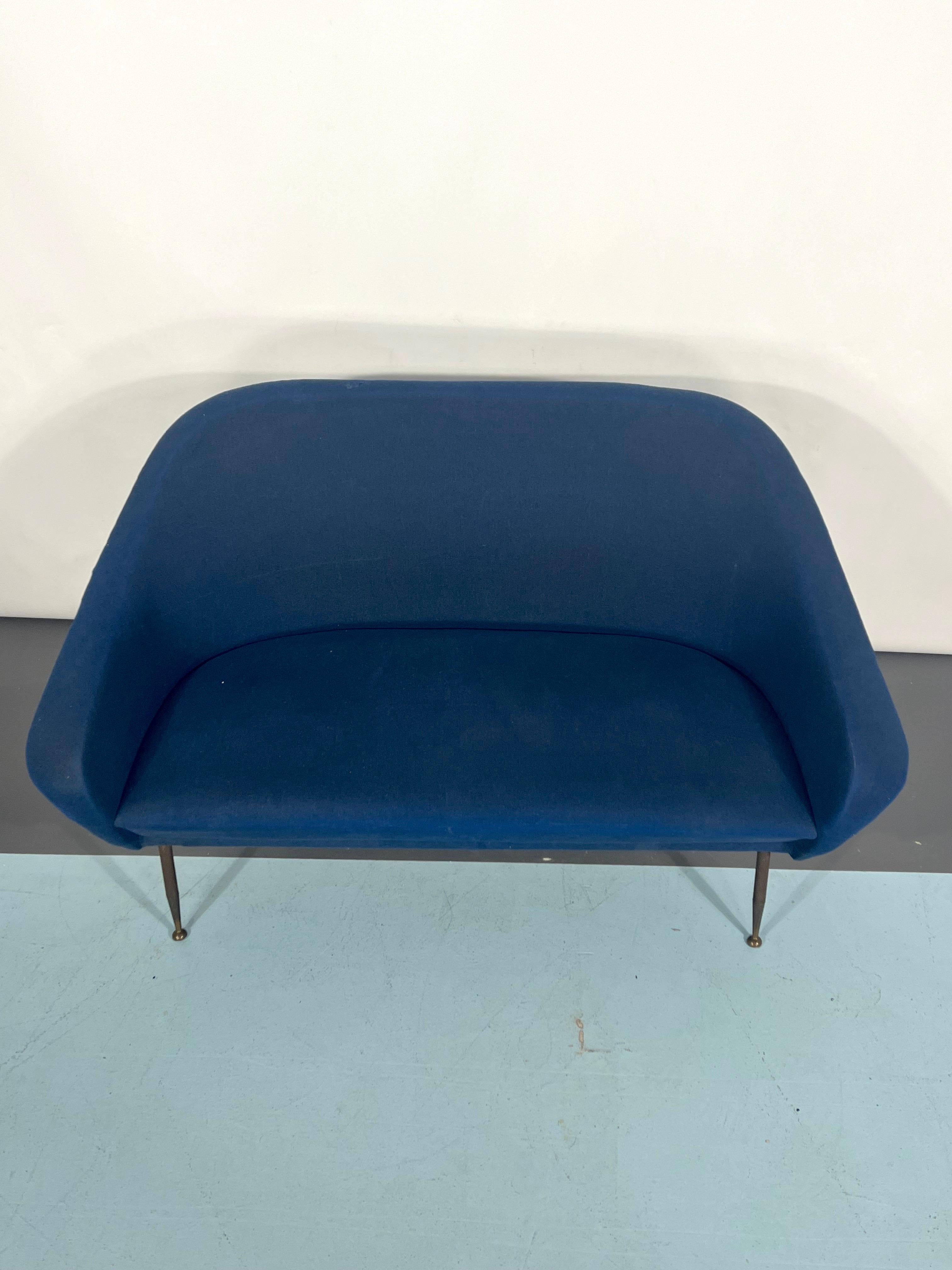 Mid-Century Modern Loveseat und Sessel von Gastone Rinaldi aus den 50er Jahren im Angebot 2