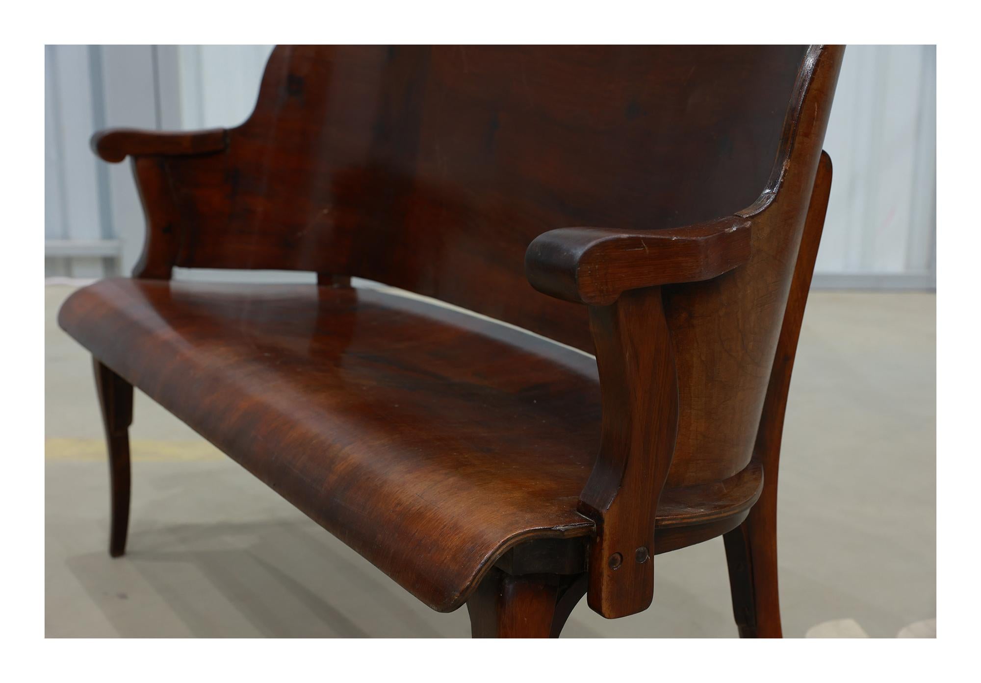 Causeuse en bois courbé The Moderns par Cimo, c. 1950s Bon état - En vente à New York, NY