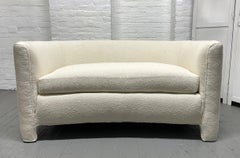 Mid-Century Modern Loveseat in Bouclé