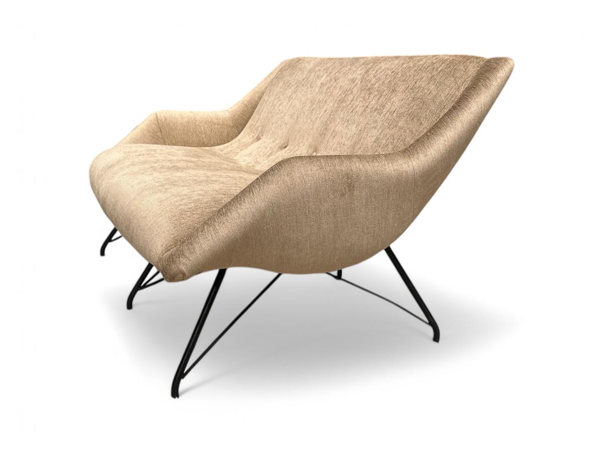 Mid-Century Modern Loveseat in Iron & Fabric, Carlo Hauner, Brazil 1955 For Sale 5