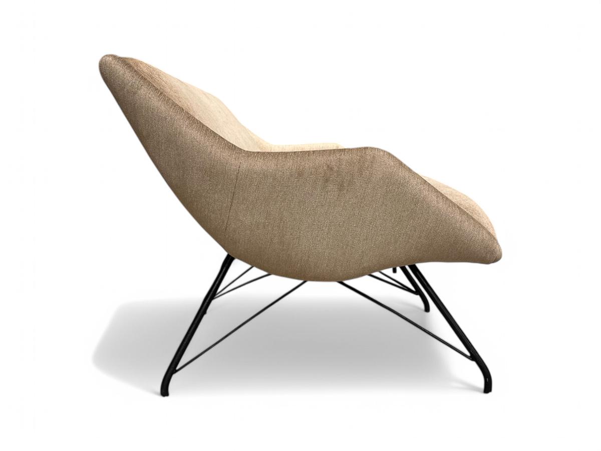 Mid-Century Modern Loveseat in Iron & Fabric, Carlo Hauner, Brazil 1955 In Good Condition For Sale In New York, NY