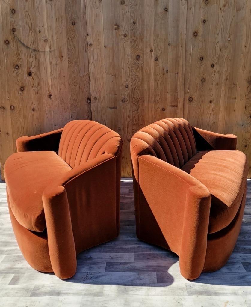 Mid-Century Modern Loveseats by Larry Laslo for Directional, Pair For Sale 8
