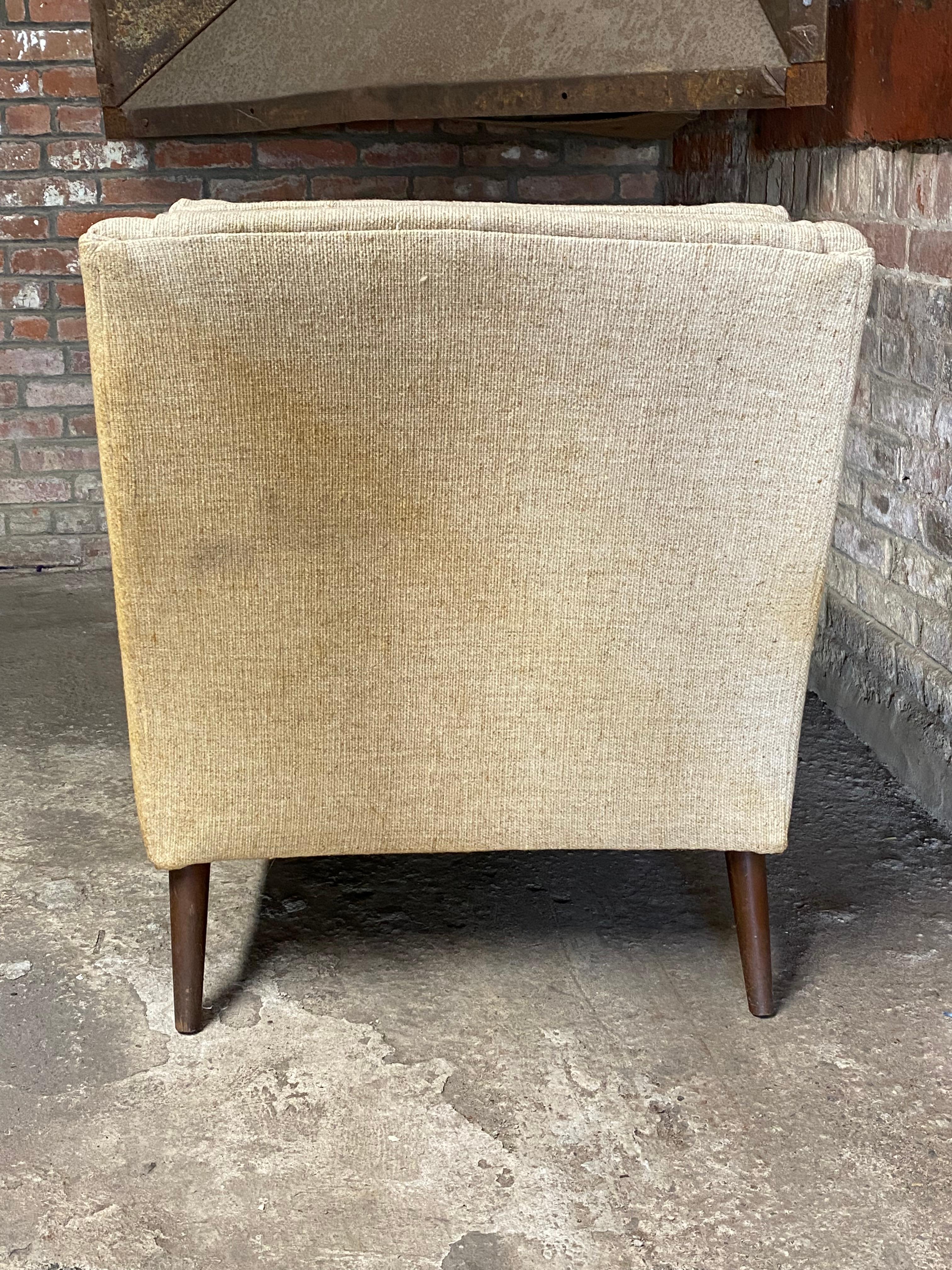 Upholstery Mid-Century Modern Low Arm Slipper Chair Manner of Milo Baughman for James