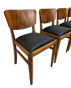 Mid-Century Modern Low Back Rosewood Dining Chairs - Set of 4
