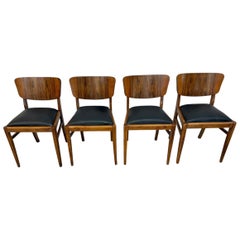 Mid-Century Modern Low Back Rosewood Dining Chairs - Set of 4