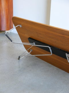 Mid-Century Modern Low Coffee Table with Chrome Base, 1970s
