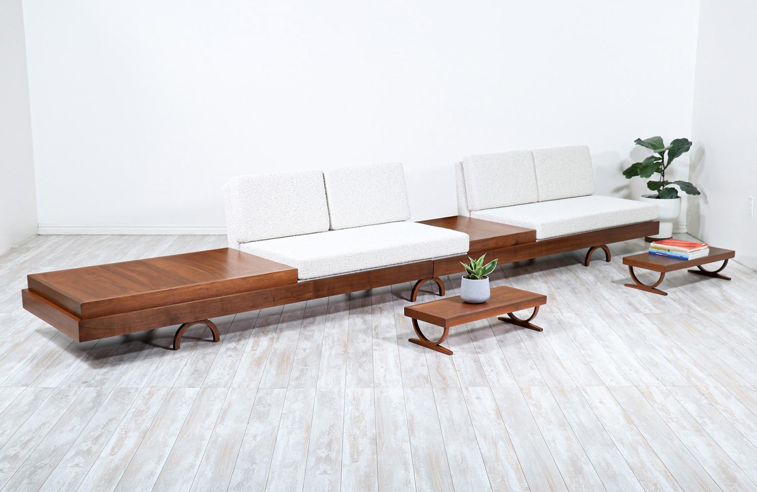 Mid-20th Century Mid-Century Modern Low-Profile Modular Sofa by Martin Borenstein