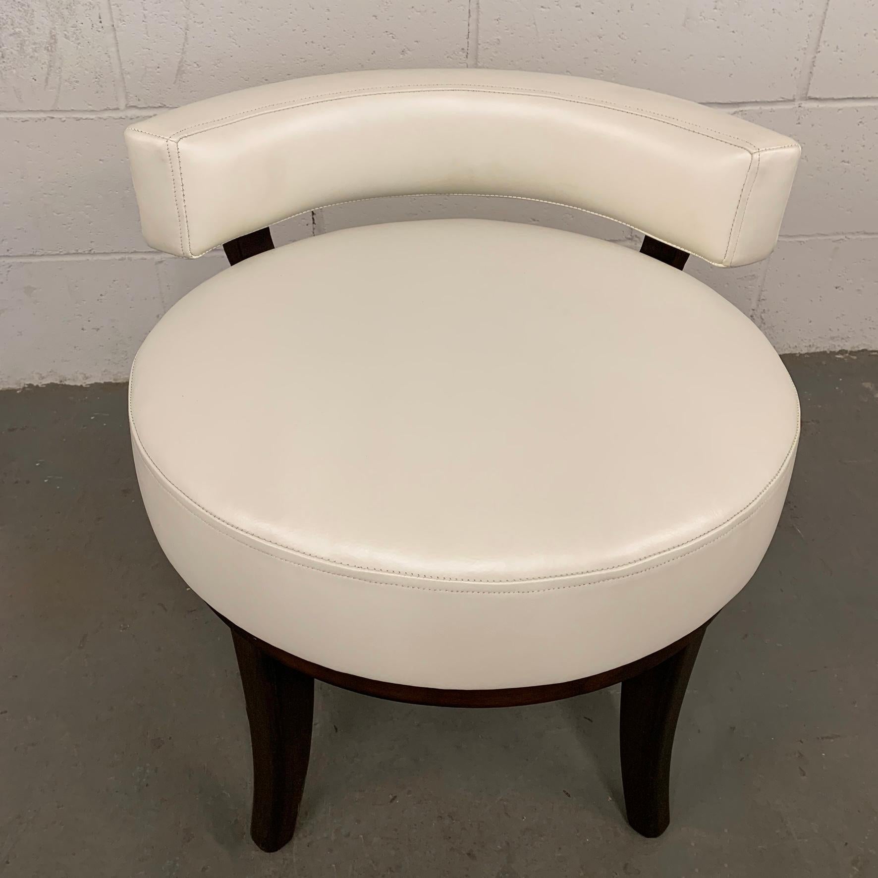 American Mid-Century Modern Low Profile Swivel Vanity Chair
