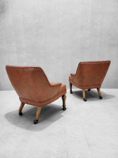 Mid Century Modern Low Profile Table Chairs - Set of 4