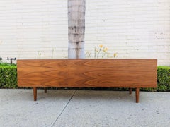 Mid-Century Modern Low Profile Tambour-Door Credenza by Barzilay