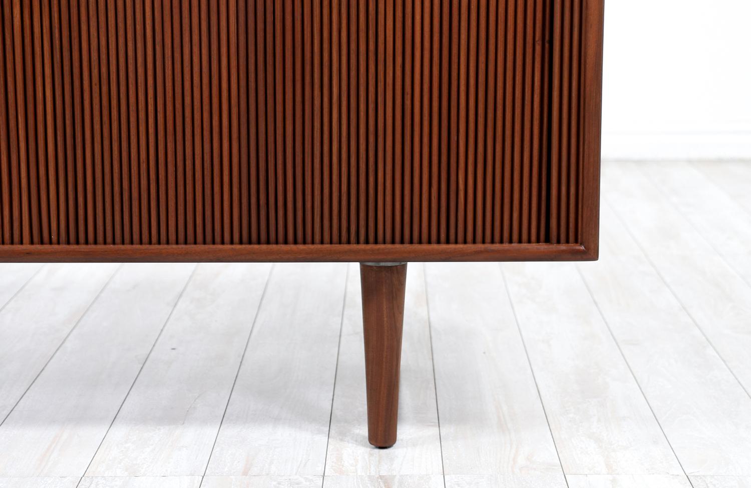 Mid-Century Modern Low-Profile Tambour-Door Credenza 4