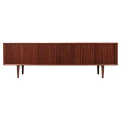 Mid-Century Modern Low-Profile Tambour-Door Credenza