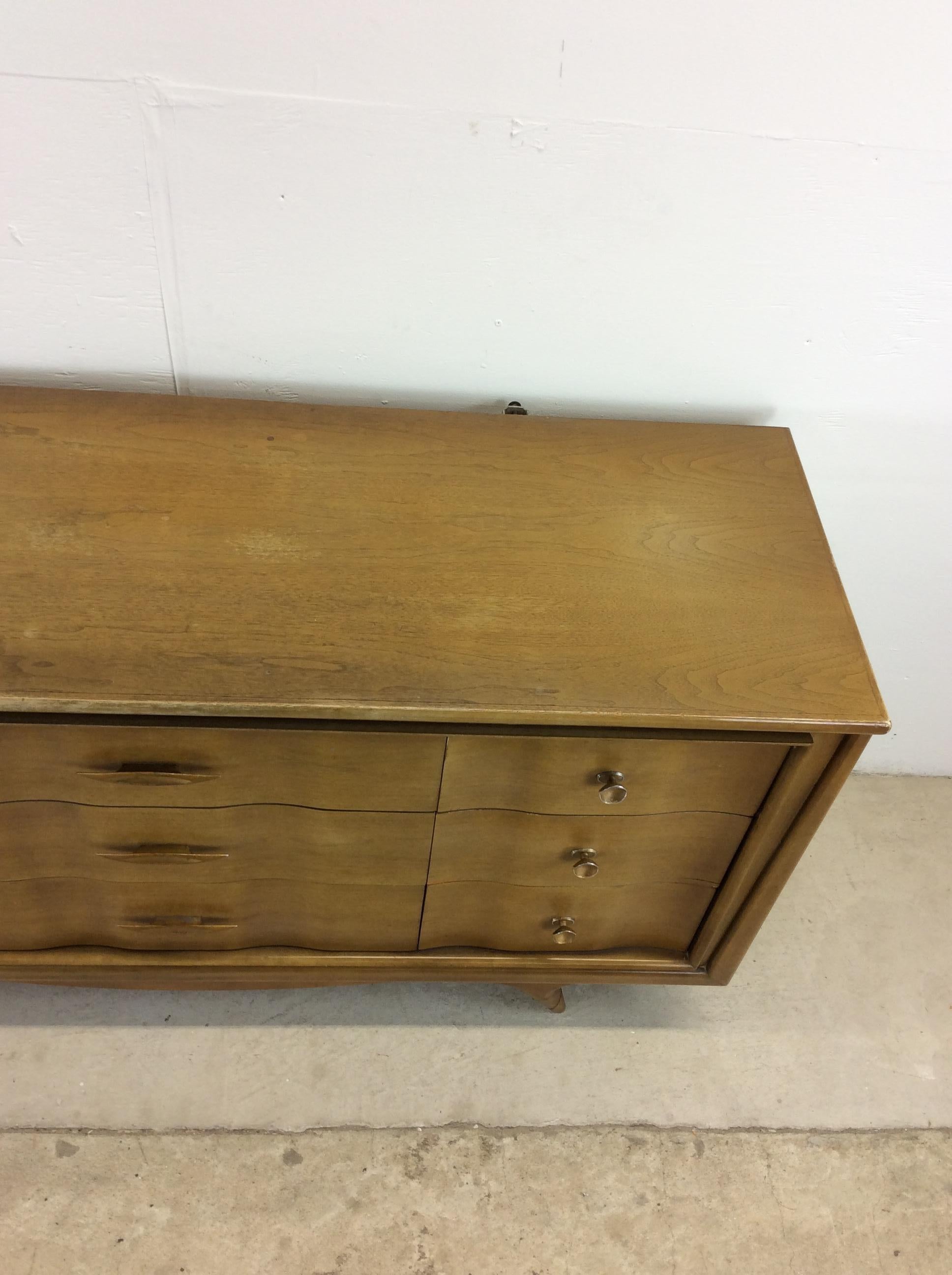 Veneer Mid Century Modern Lowboy Dresser 