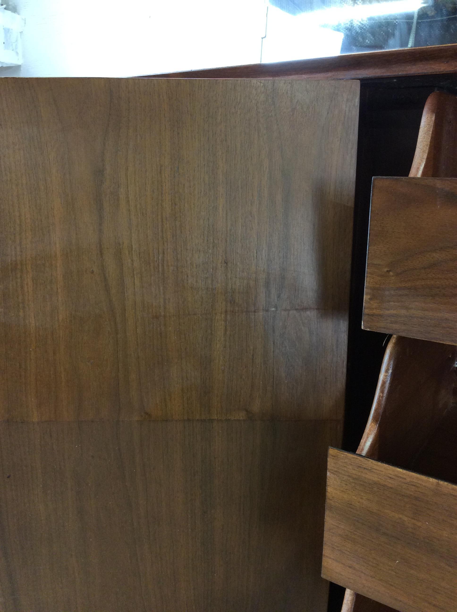 Mid Century Modern Lowboy Dresser with Mirror by American of Martinsville 9