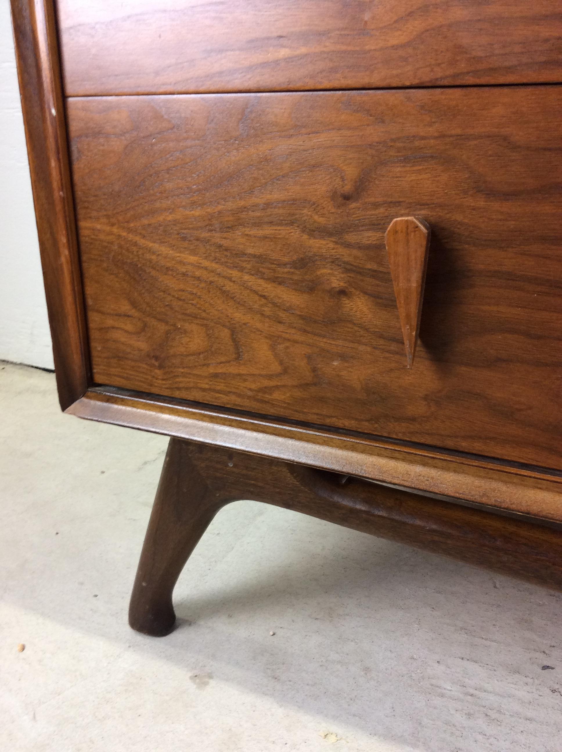Mid Century Modern Lowboy Dresser with Mirror by American of Martinsville 13