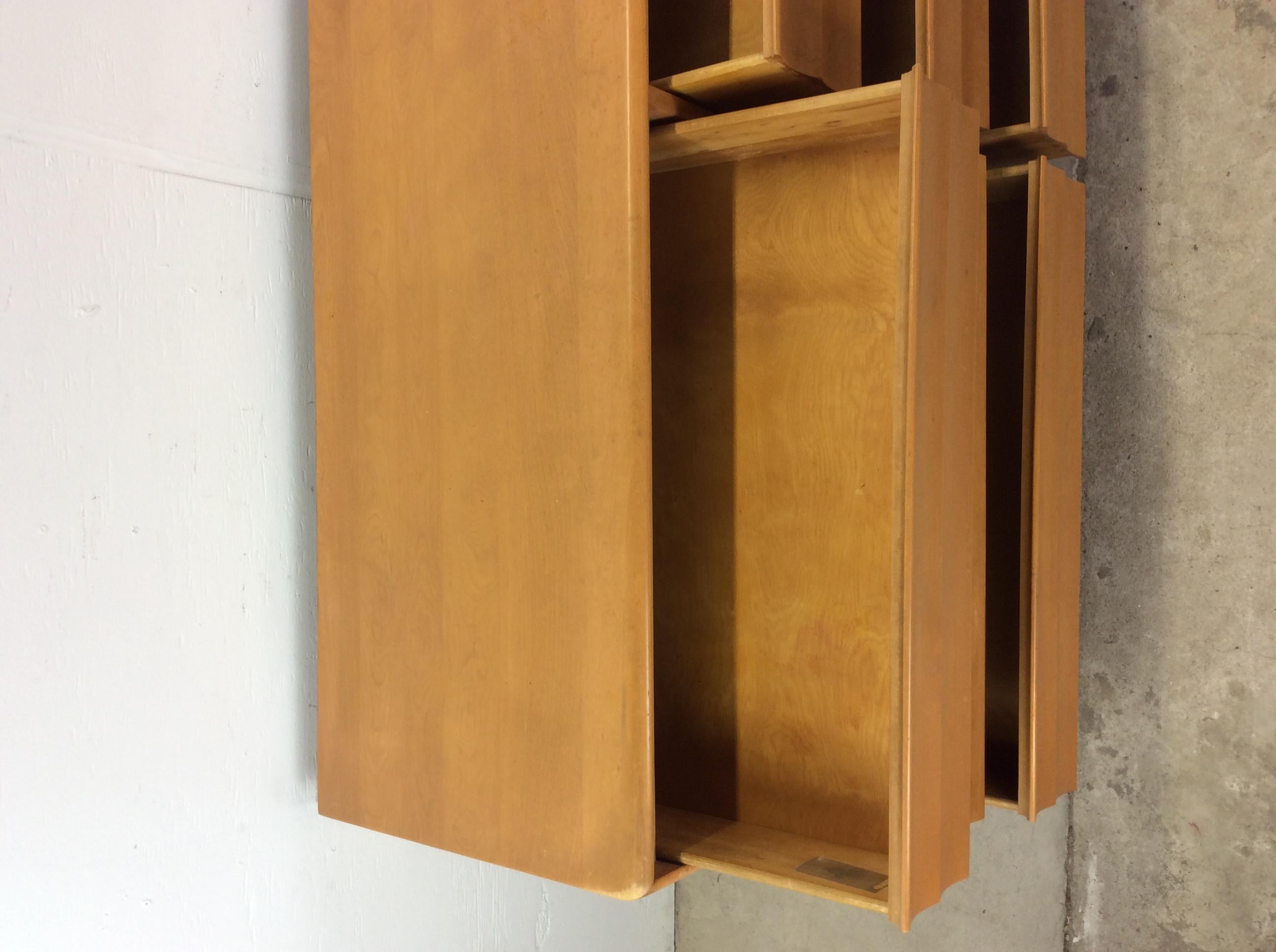 Mid Century Modern Lowboy Dresser with Mirror by Heywood Wakefield For Sale 1