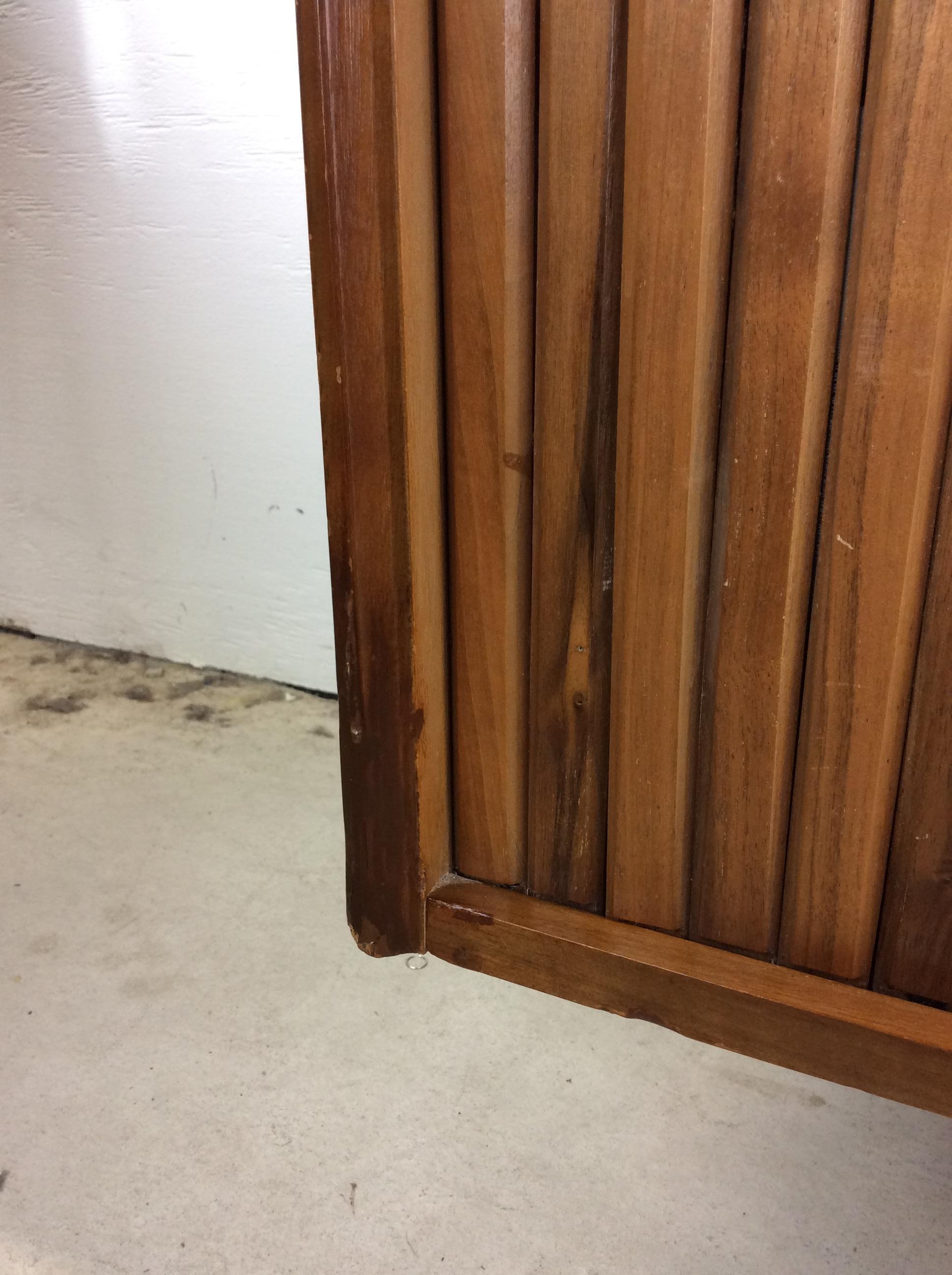 Mid Century Modern Lowboy Dresser with Tambour Door For Sale 2