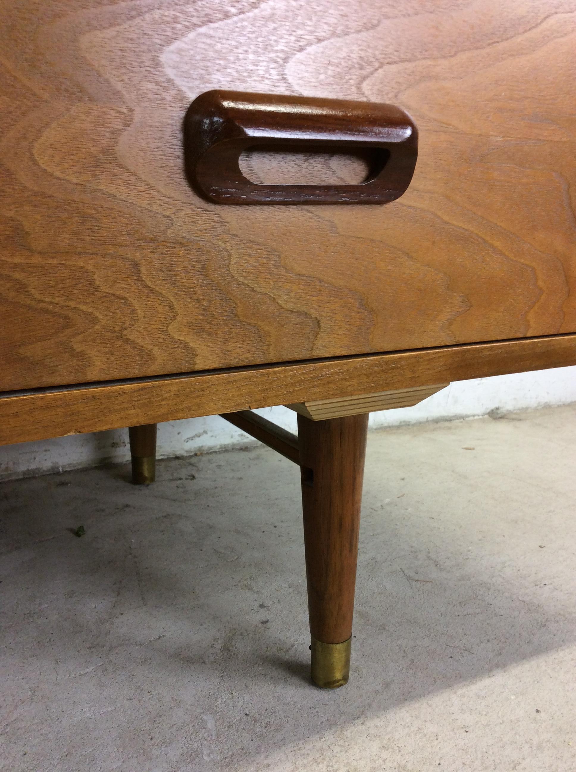 Mid Century Modern Lowboy Dresser with Tambour Door For Sale 4