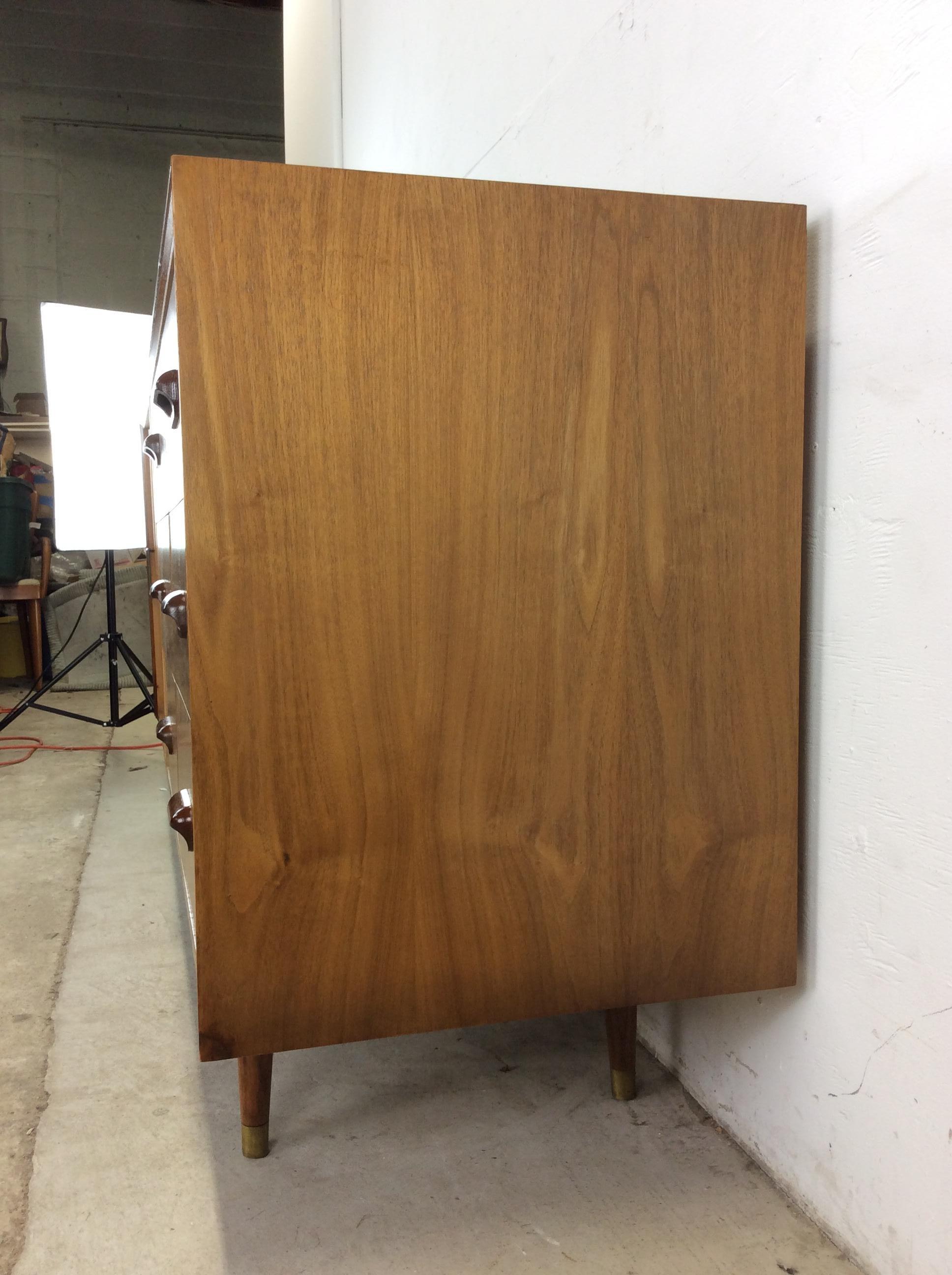 Mid Century Modern Lowboy Dresser with Tambour Door For Sale 6