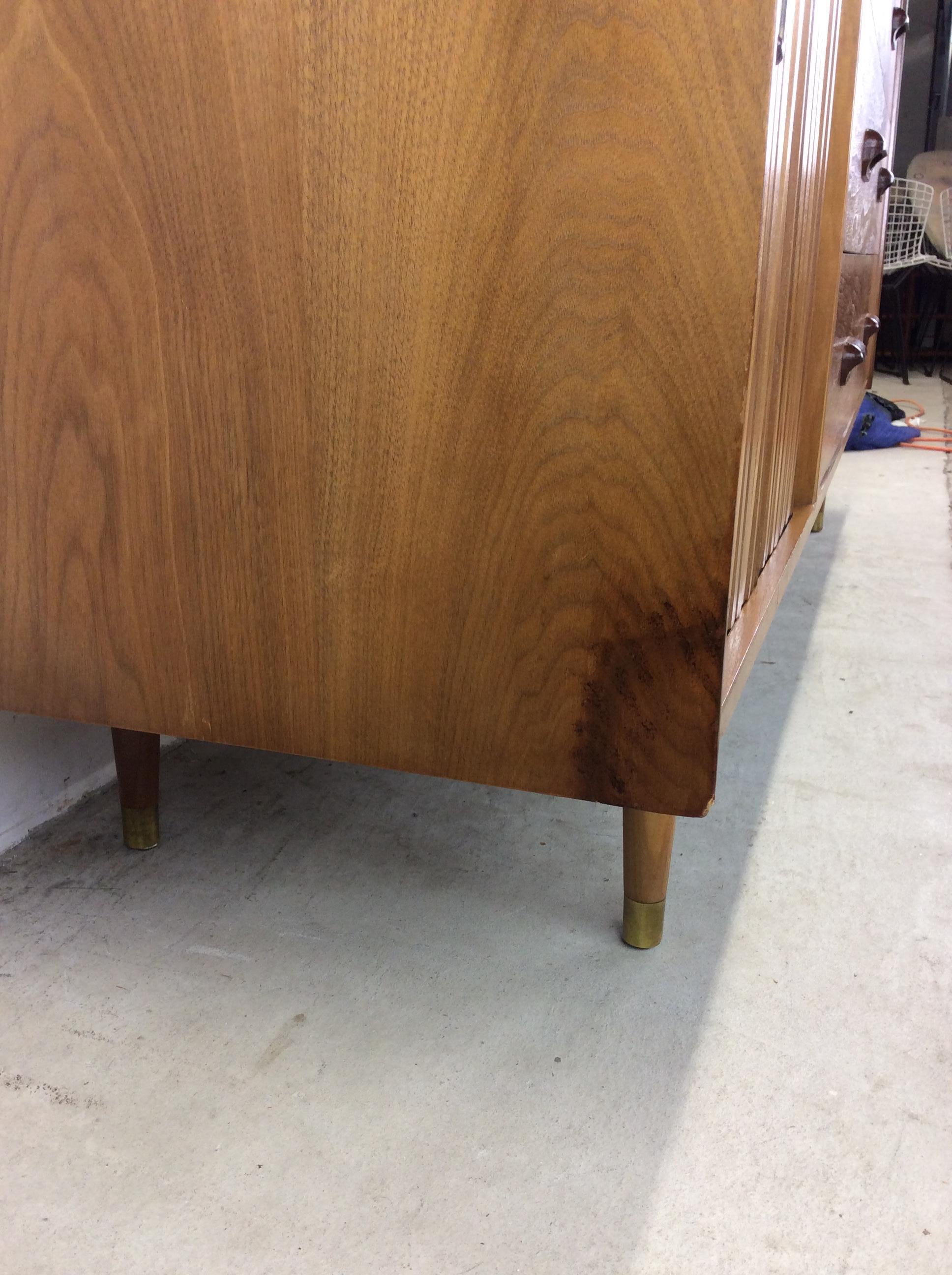 Mid Century Modern Lowboy Dresser with Tambour Door For Sale 8