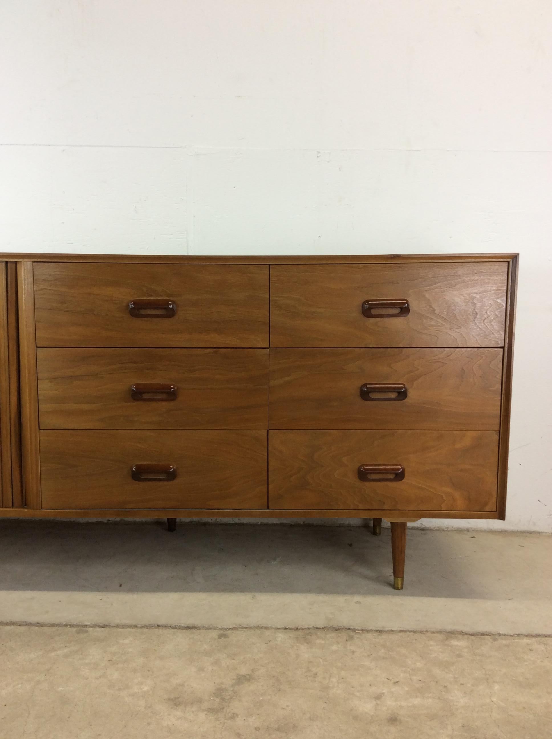 Mid-Century Modern Mid Century Modern Lowboy Dresser with Tambour Door For Sale
